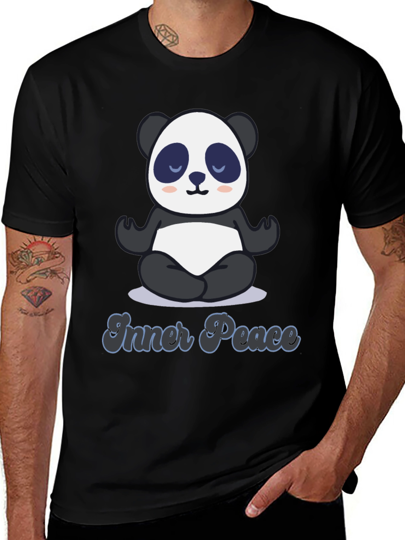 Variant 28 of Inner Peace Panda T-Shirt - Meditating Panda