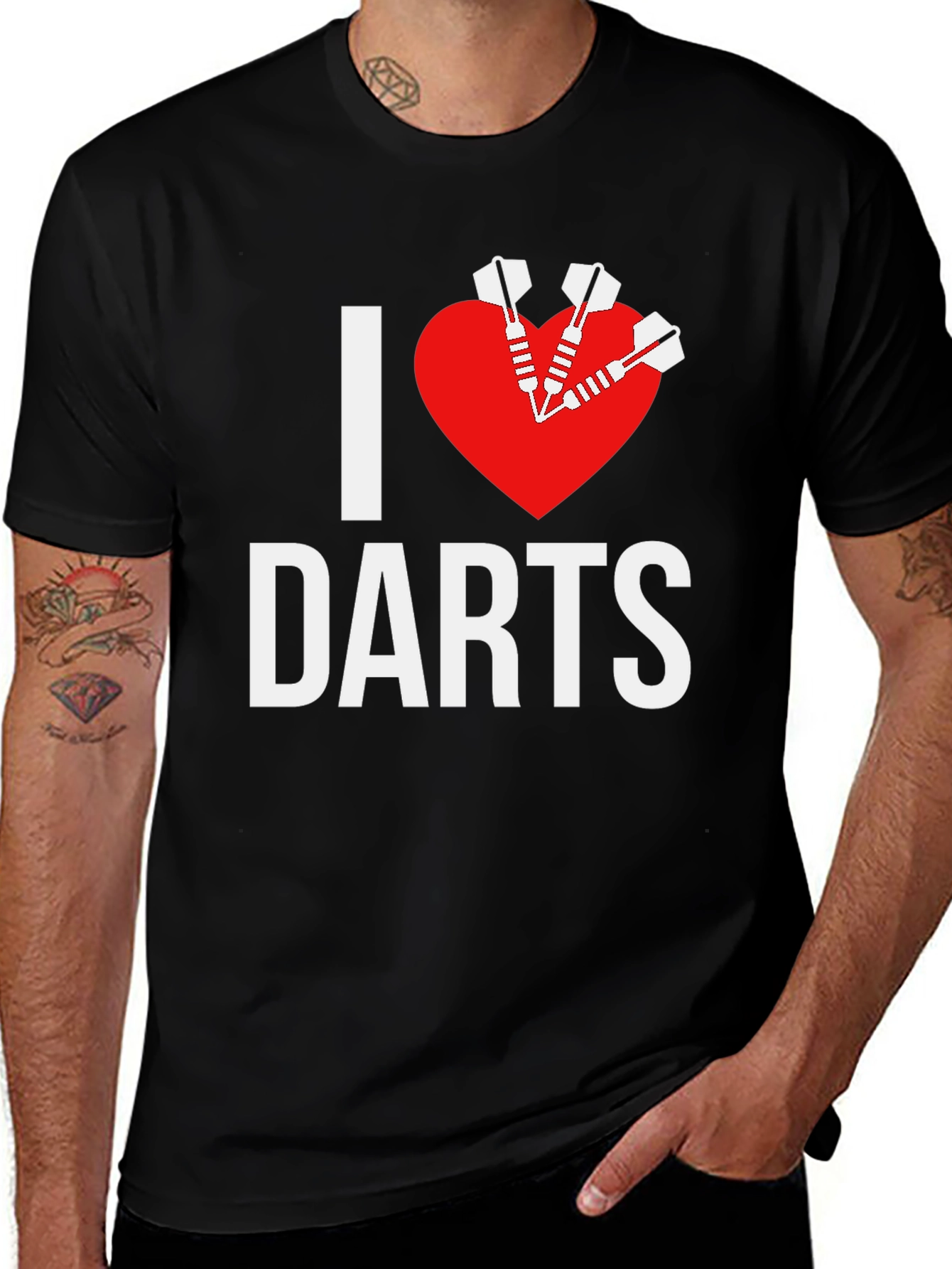Variant 26 of I Love Darts T-Shirt | Sporty Casual Tee