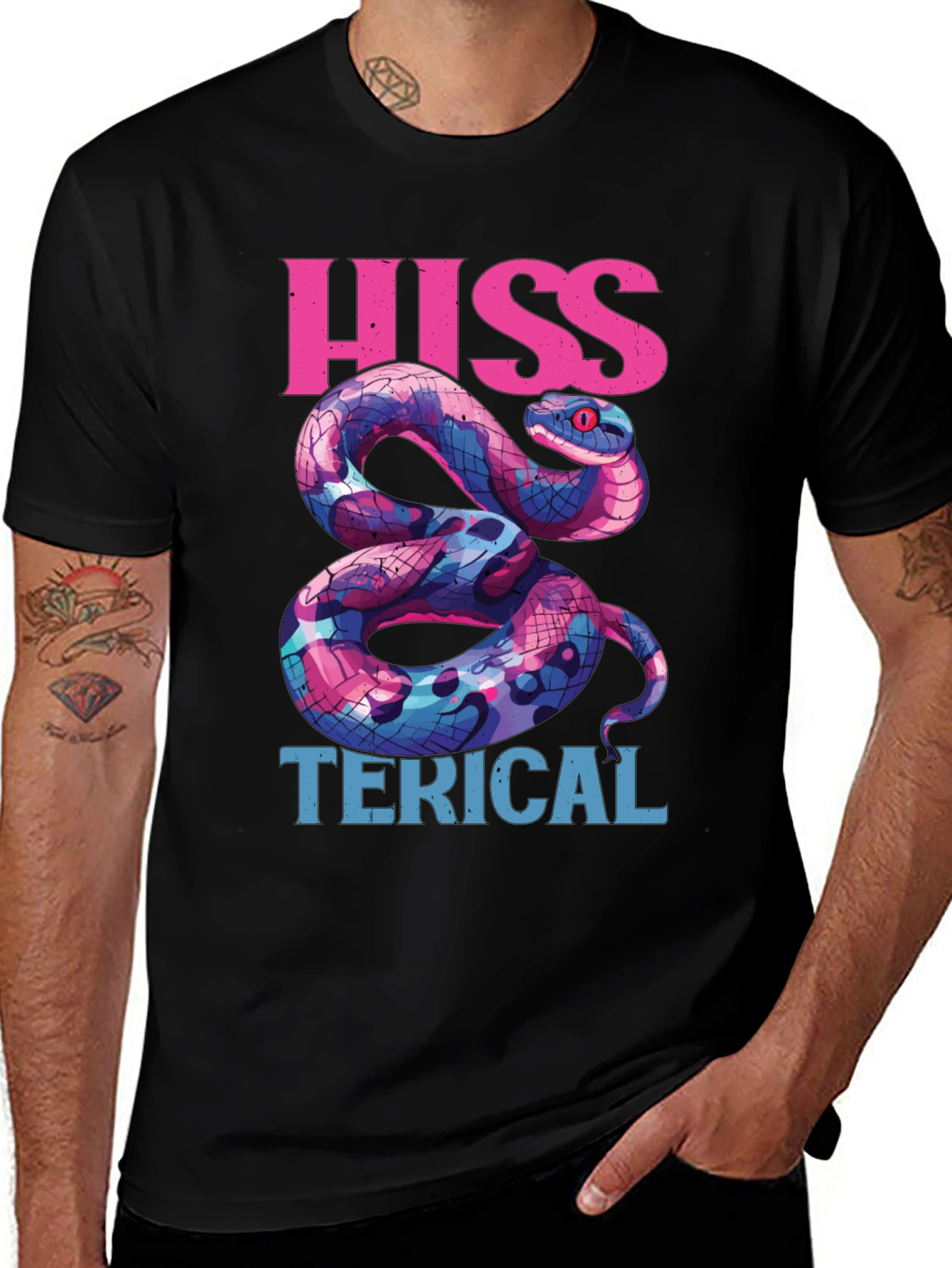 Variant 13 of Hiss-terical Snake Graphic Tee - Cool & Funny