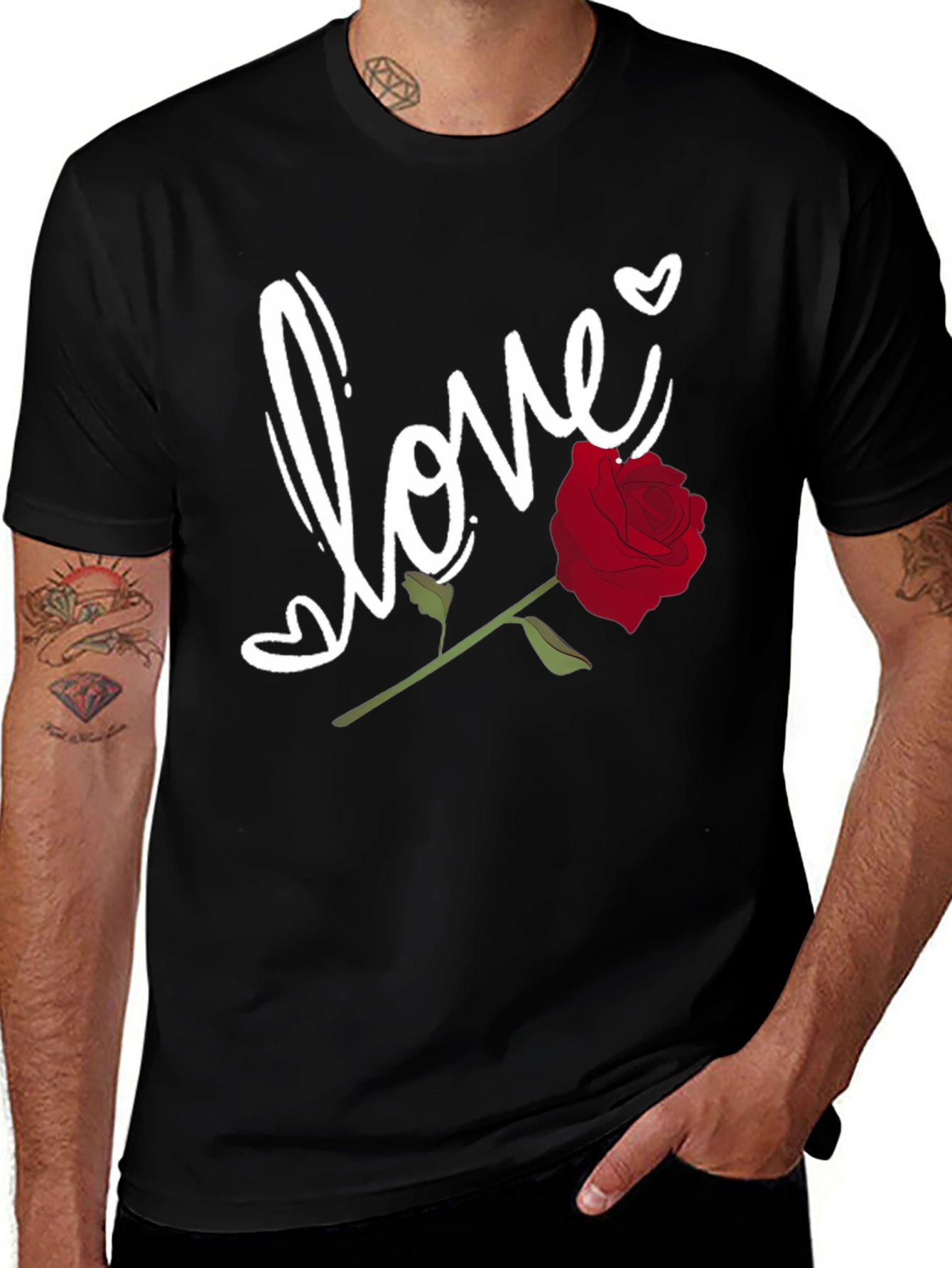 Variant 21 of Love Rose Graphic Tee - Romantic Casual Wear