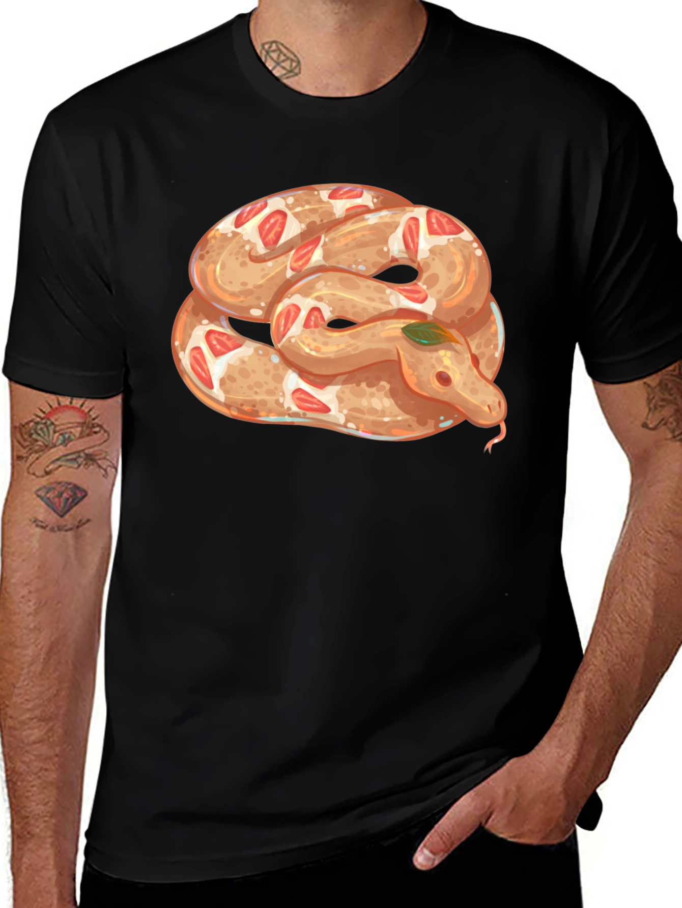 Snake Pretzel T-Shirt - Unique Graphic Tee
