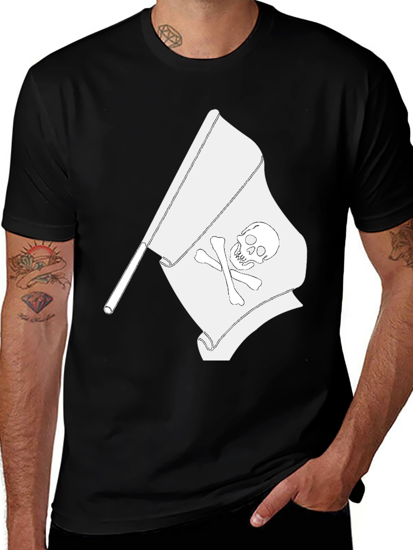 Variant 21 of Pirate Flag Graphic Tee - Skull & Crossbones T-Shirt