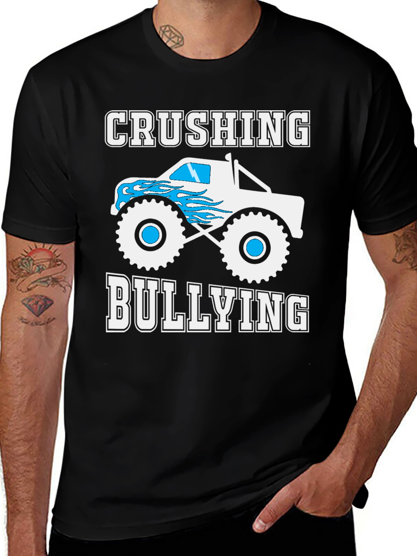 Variant 15 of Crushing Bullying Monster Truck Graphic T-Shirt