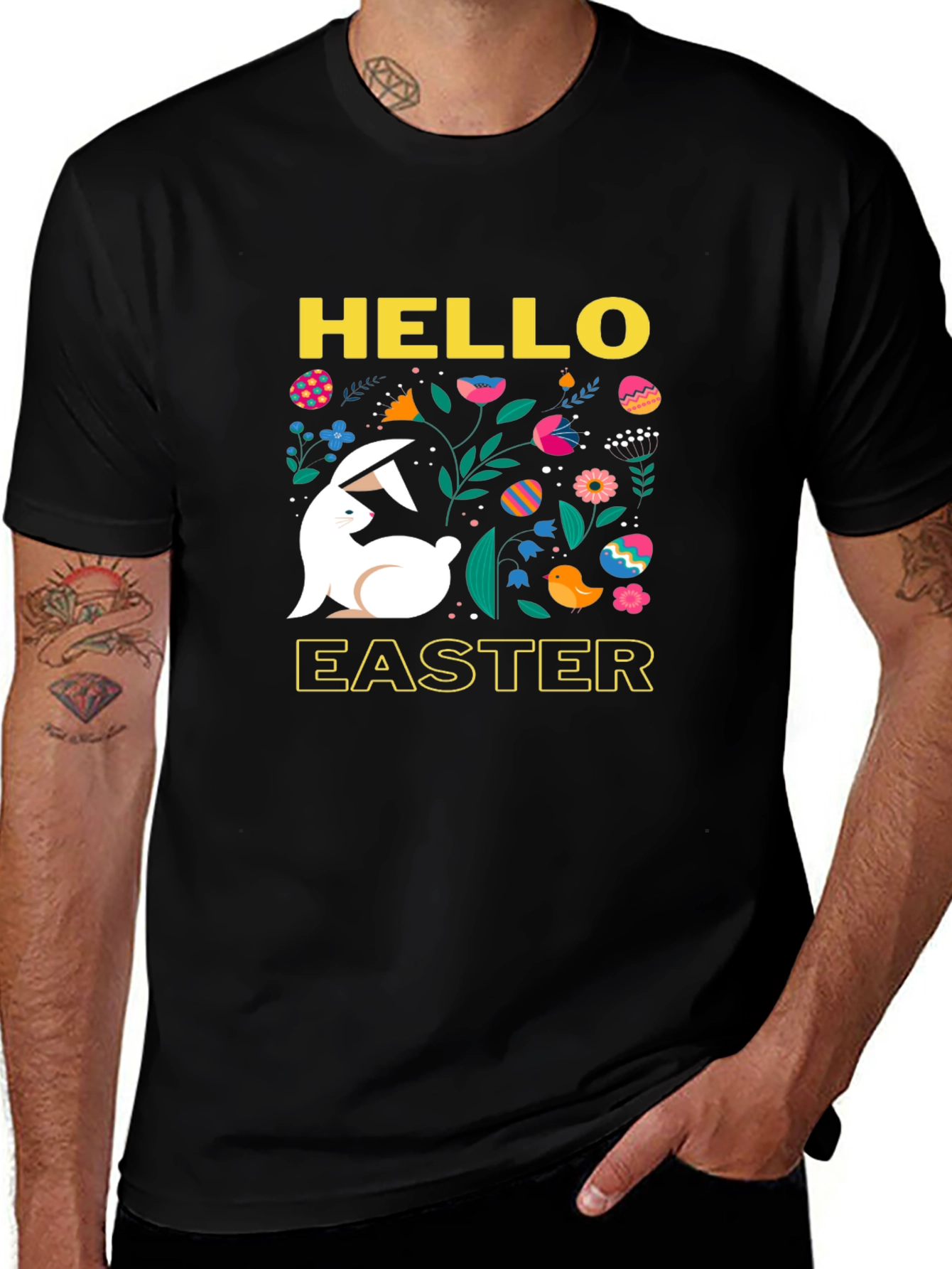 Hello Easter Bunny Graphic T-Shirt