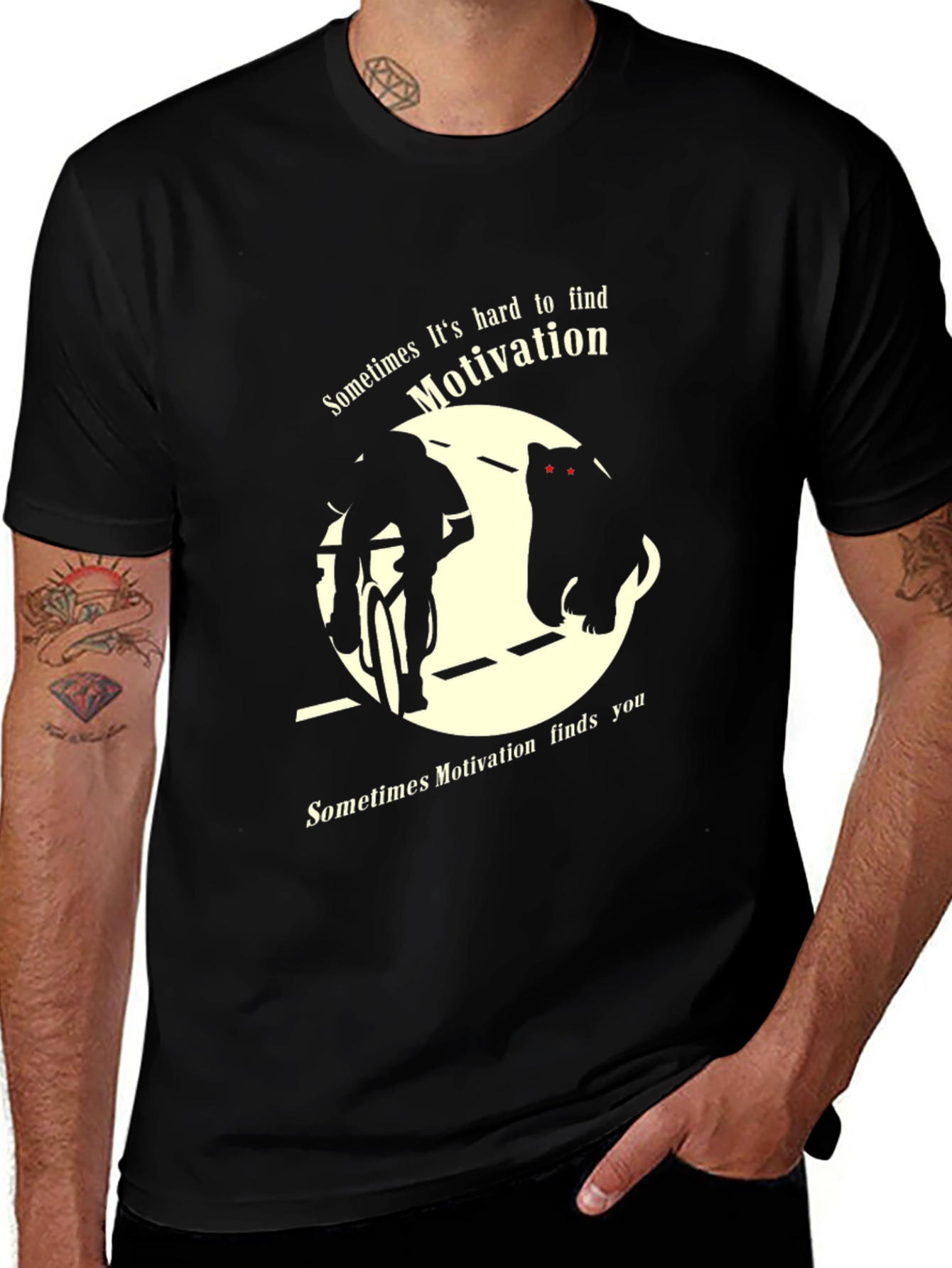 Variant 4 of Motivational Cyclist Bear Graphic T-Shirt