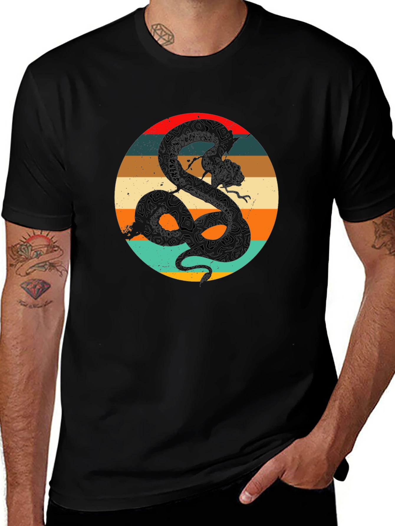 Variant 14 of Retro Snake Graphic Tee