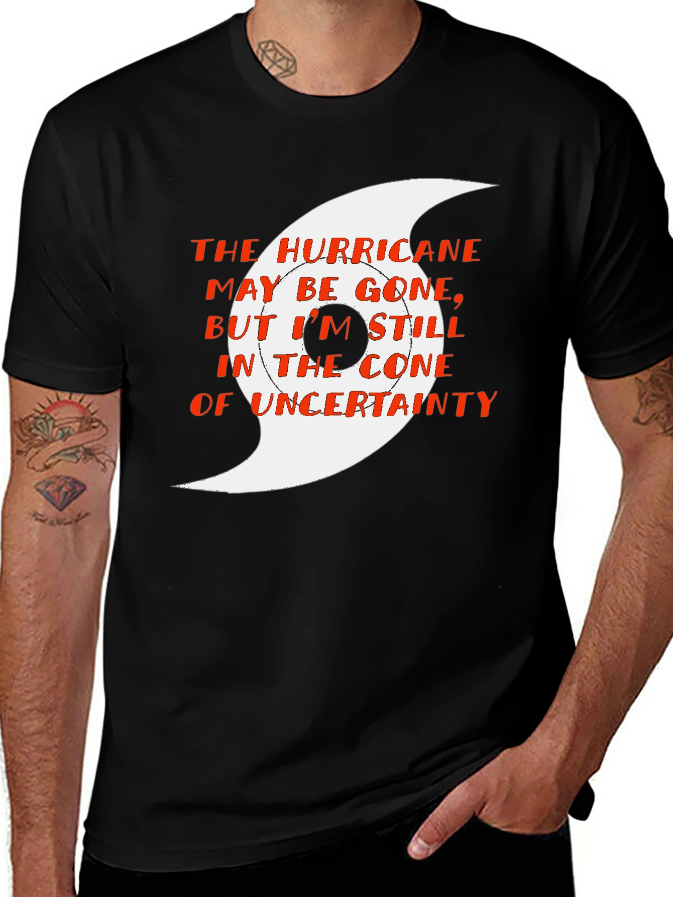 Variant 4 of Hurricane Cone of Uncertainty Graphic T-Shirt
