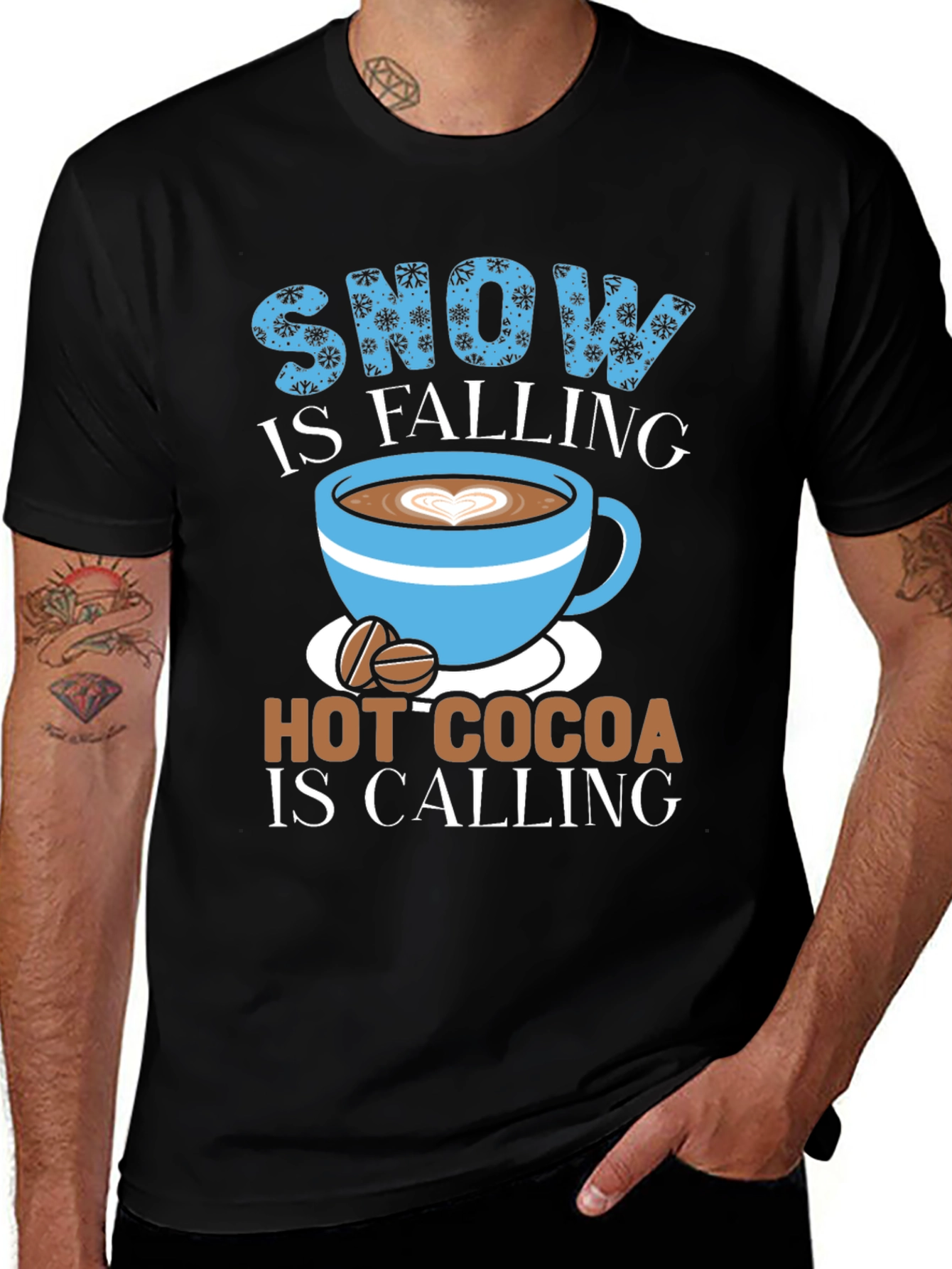 Snow Falling Hot Cocoa Calling T-Shirt Winter Comfort
