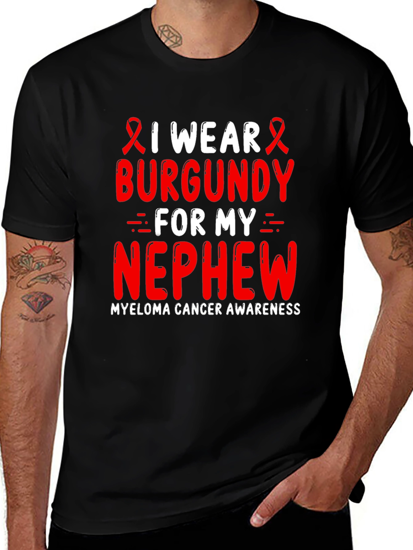 Burgundy Myeloma Cancer Awareness T-Shirt