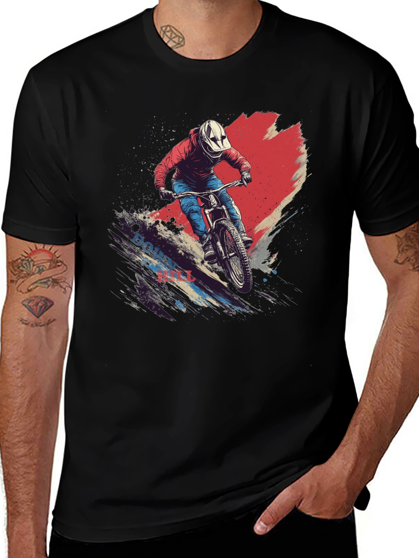 Variant 13 of Downhill Mountain Bike Graphic Tee