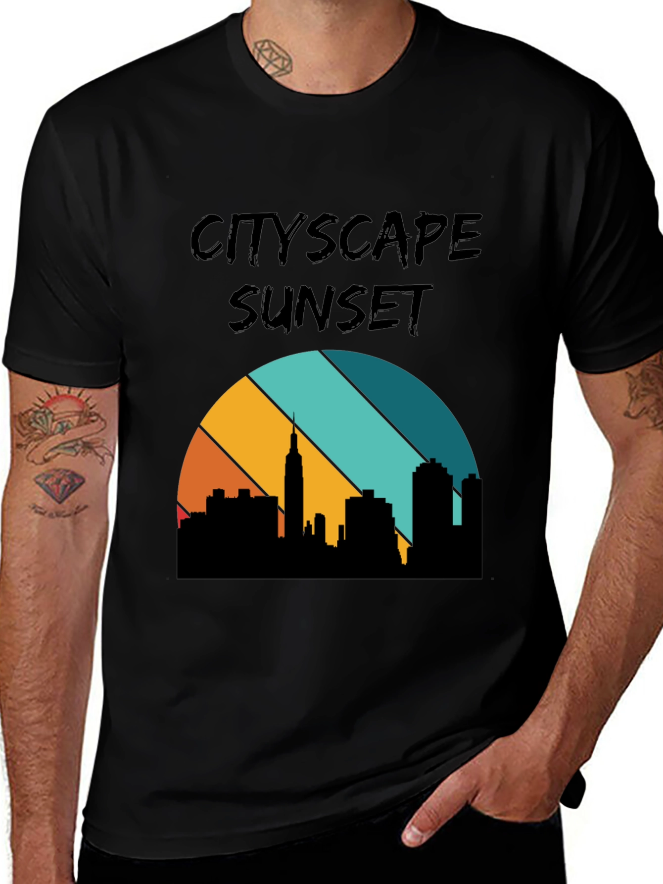 Variant 27 of Cityscape Sunset Graphic Tee
