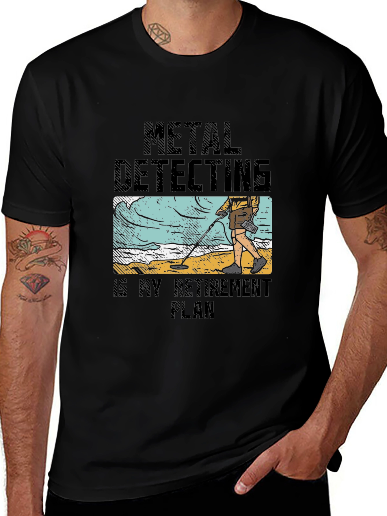 Variant 13 of Metal Detecting Retirement Plan T-Shirt