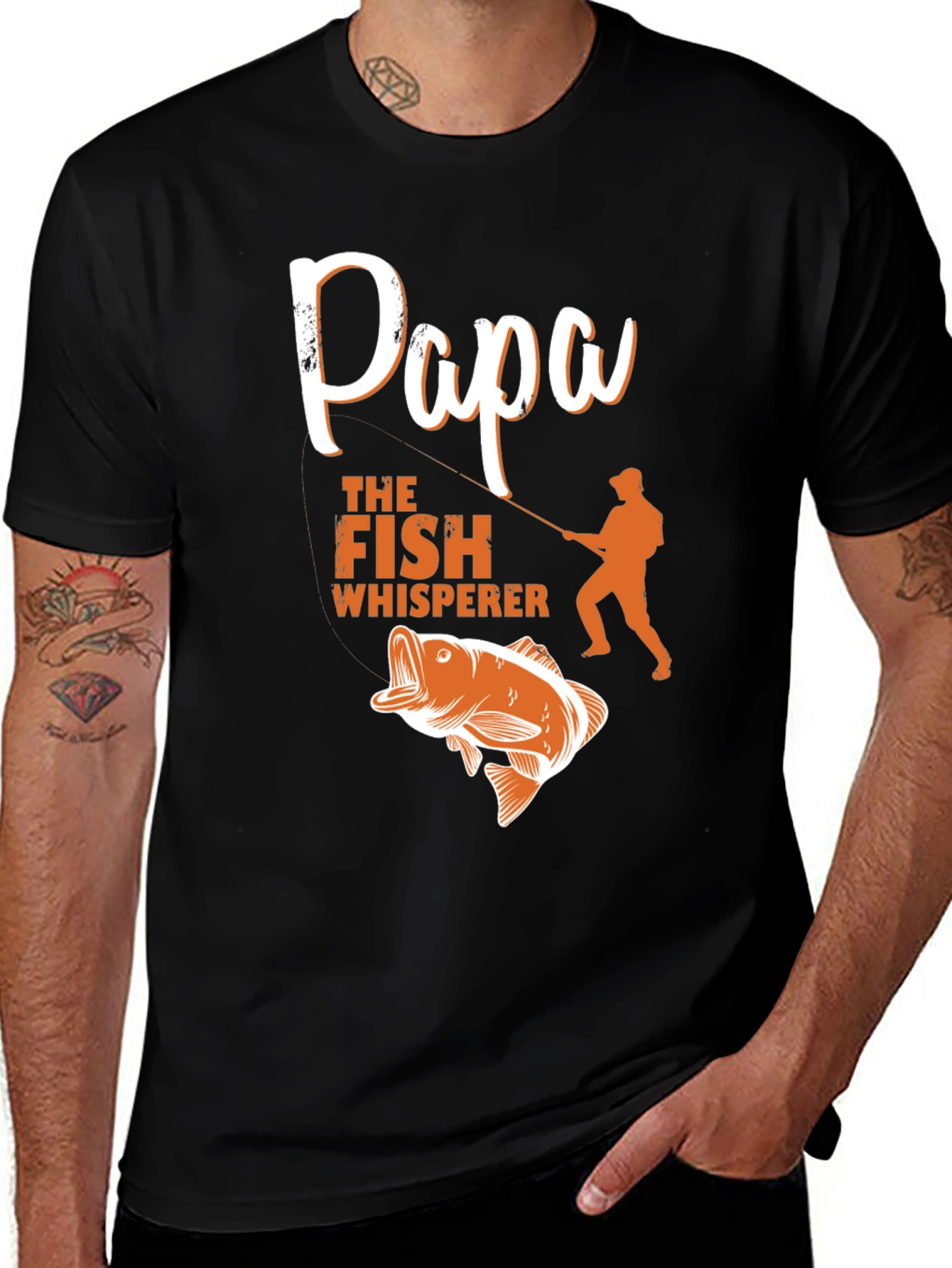 Variant 16 of Papa the Fish Whisperer T-Shirt