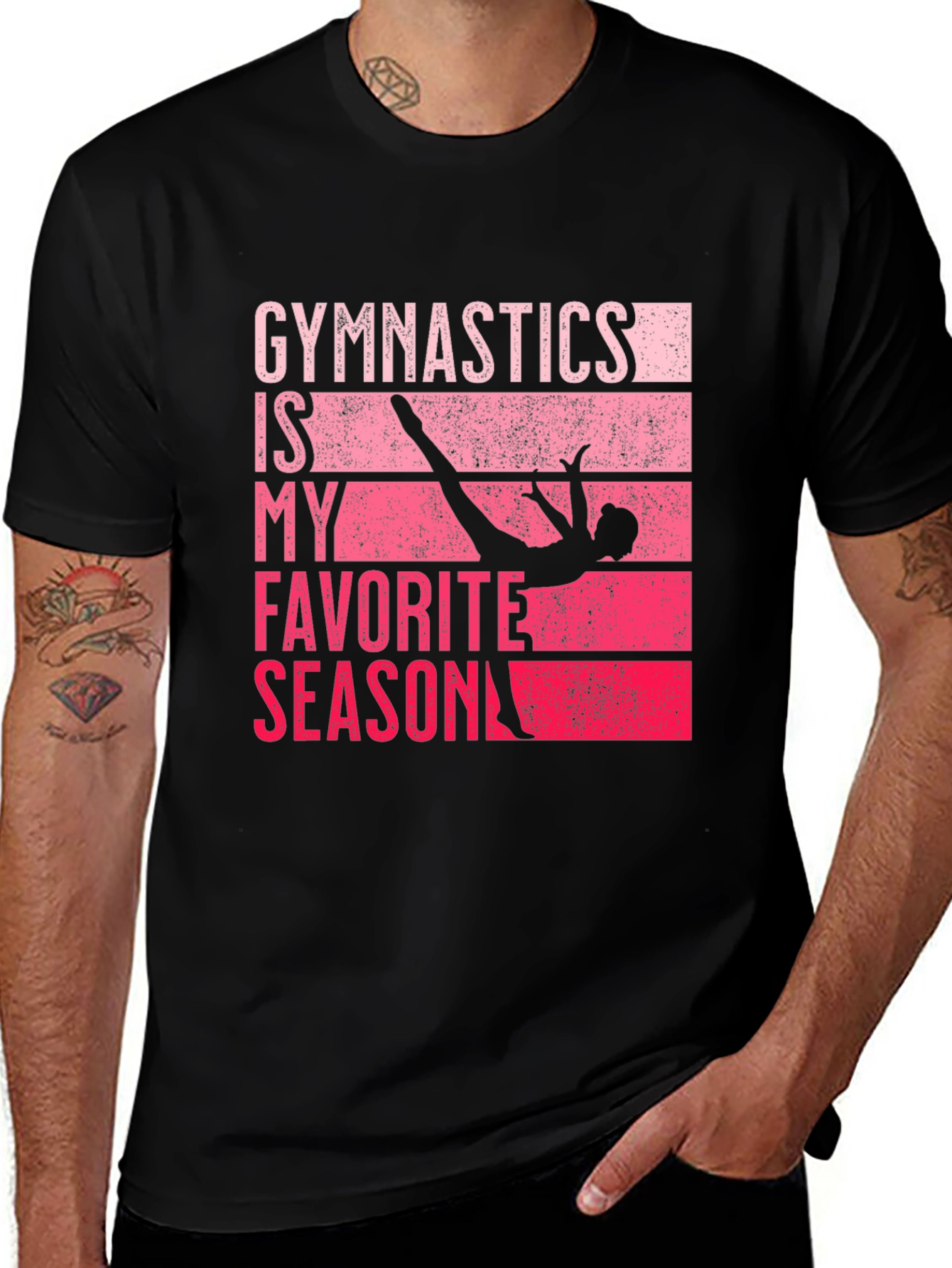 Variant 19 of Gymnastics Season Black Graphic Tee