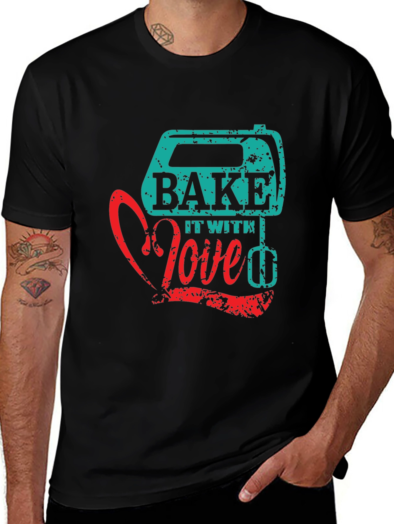 Variant 15 of Bake It With Love Graphic Tee - Black