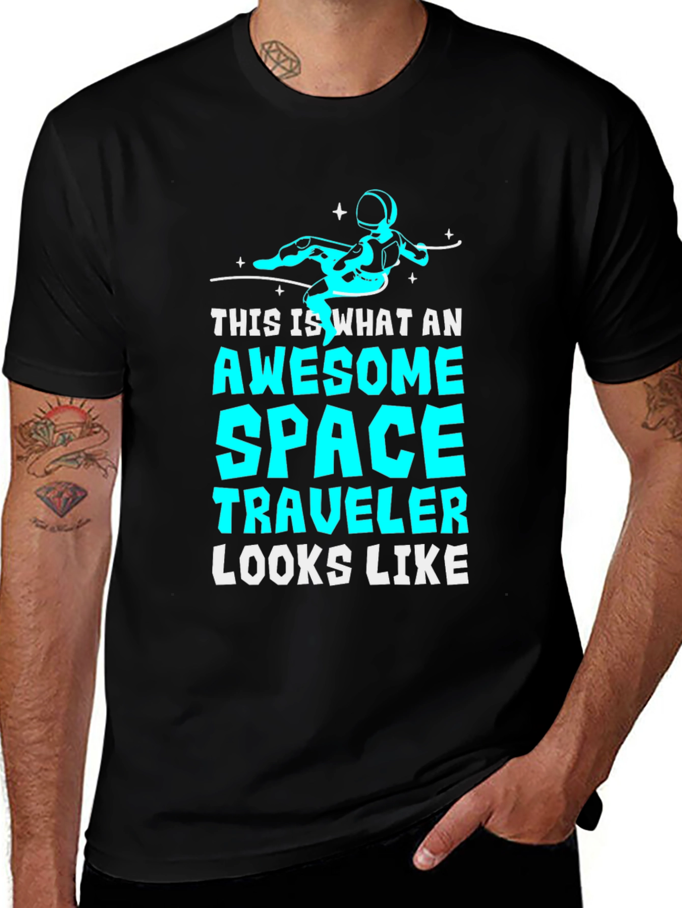Variant 3 of Awesome Space Traveler Graphic T-Shirt