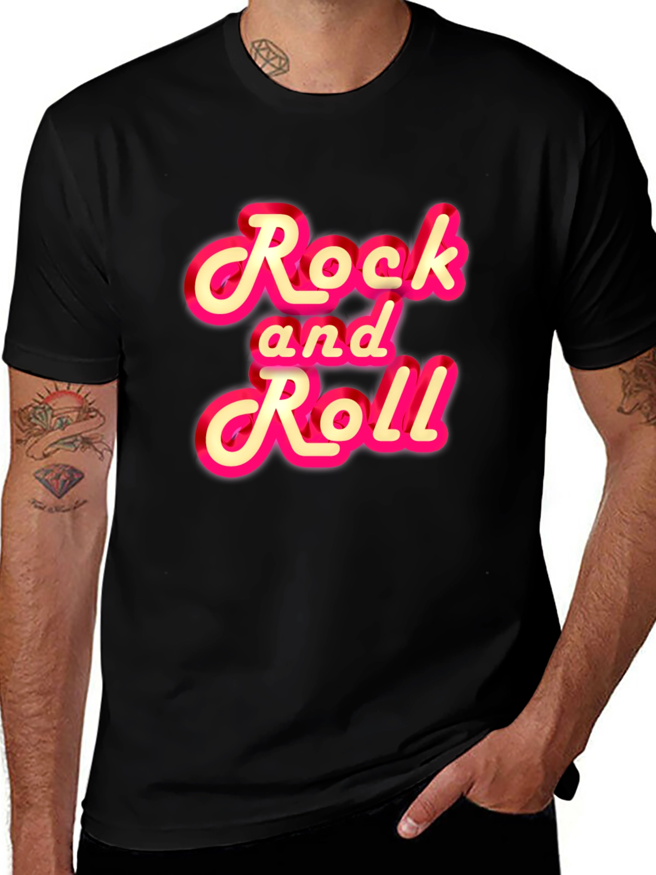 Variant 9 of Rock and Roll Graphic Tee - Classic Style