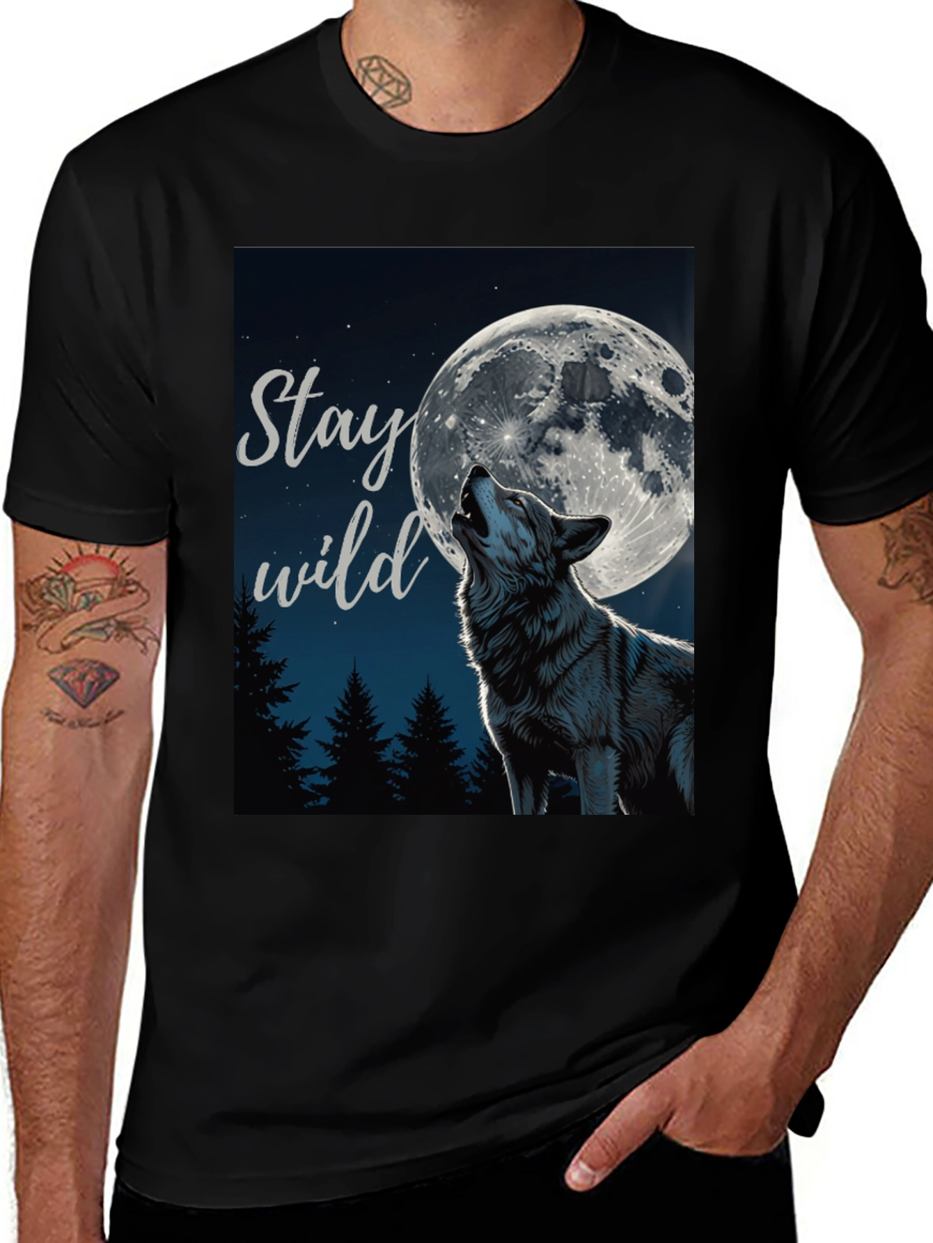 Variant 12 of Stay Wild Wolf Moon T-Shirt