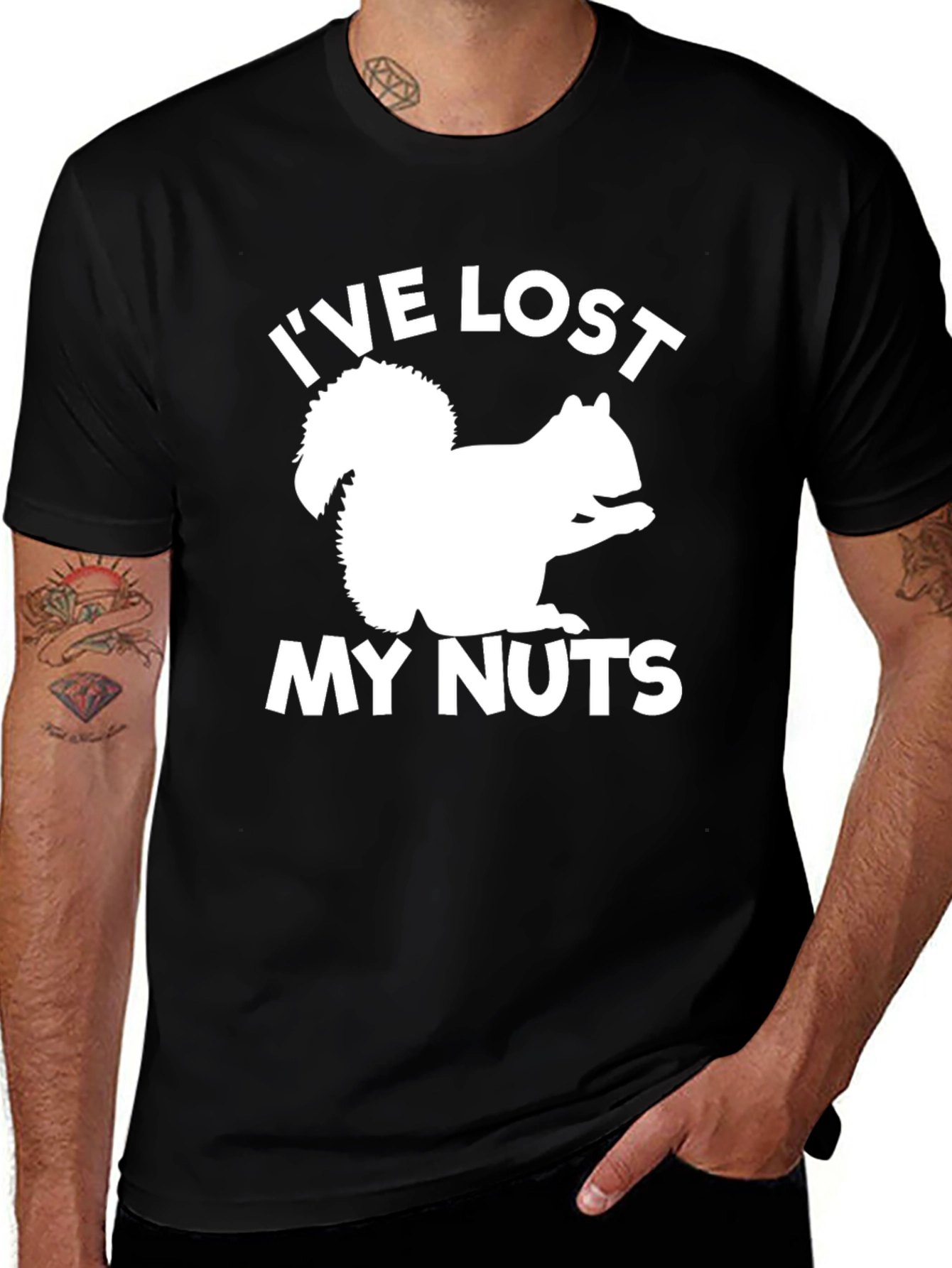Variant 17 of I've Lost My Nuts Funny Squirrel Graphic Tee