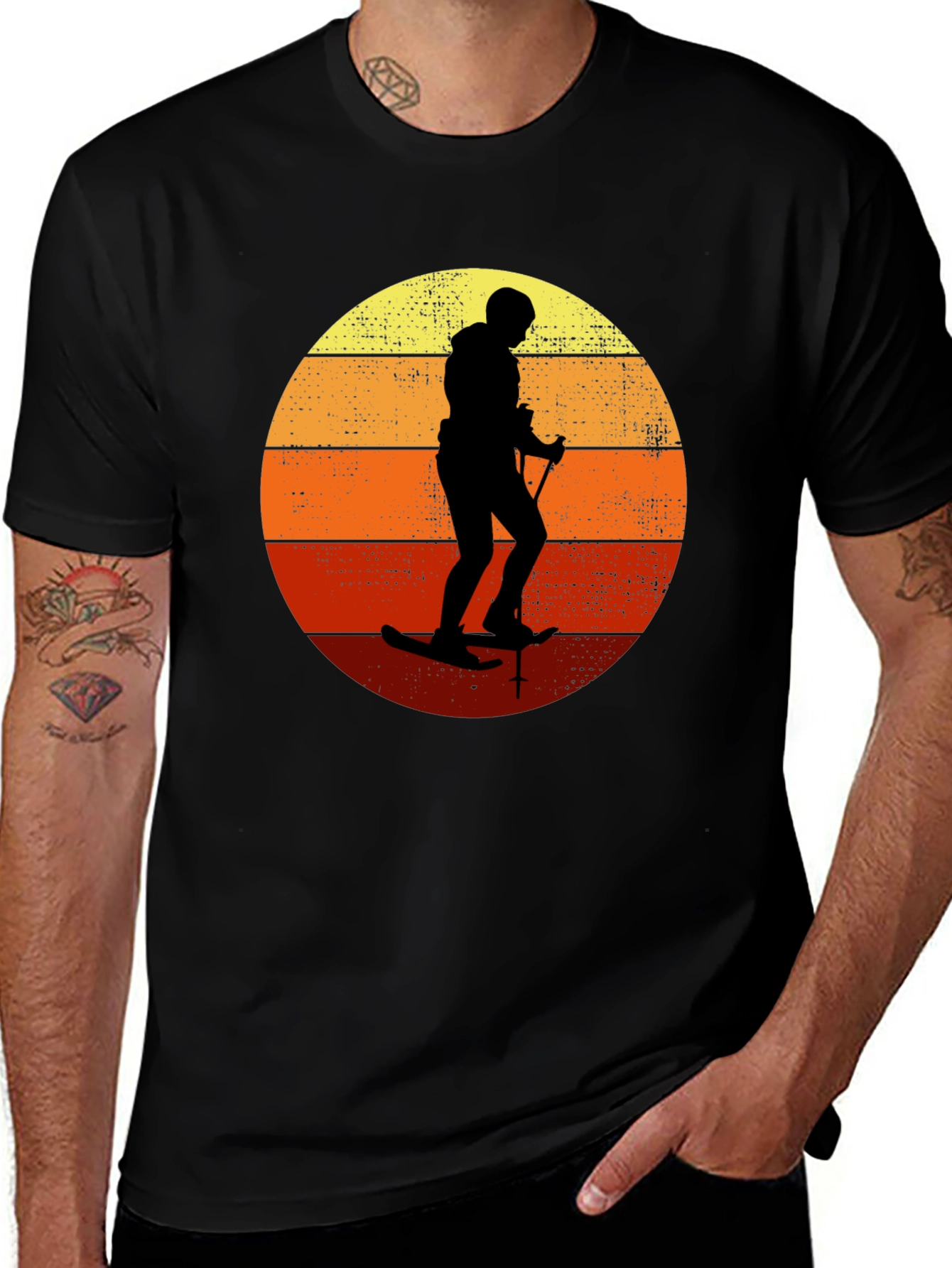Variant 6 of Retro Ski Silhouette T-Shirt