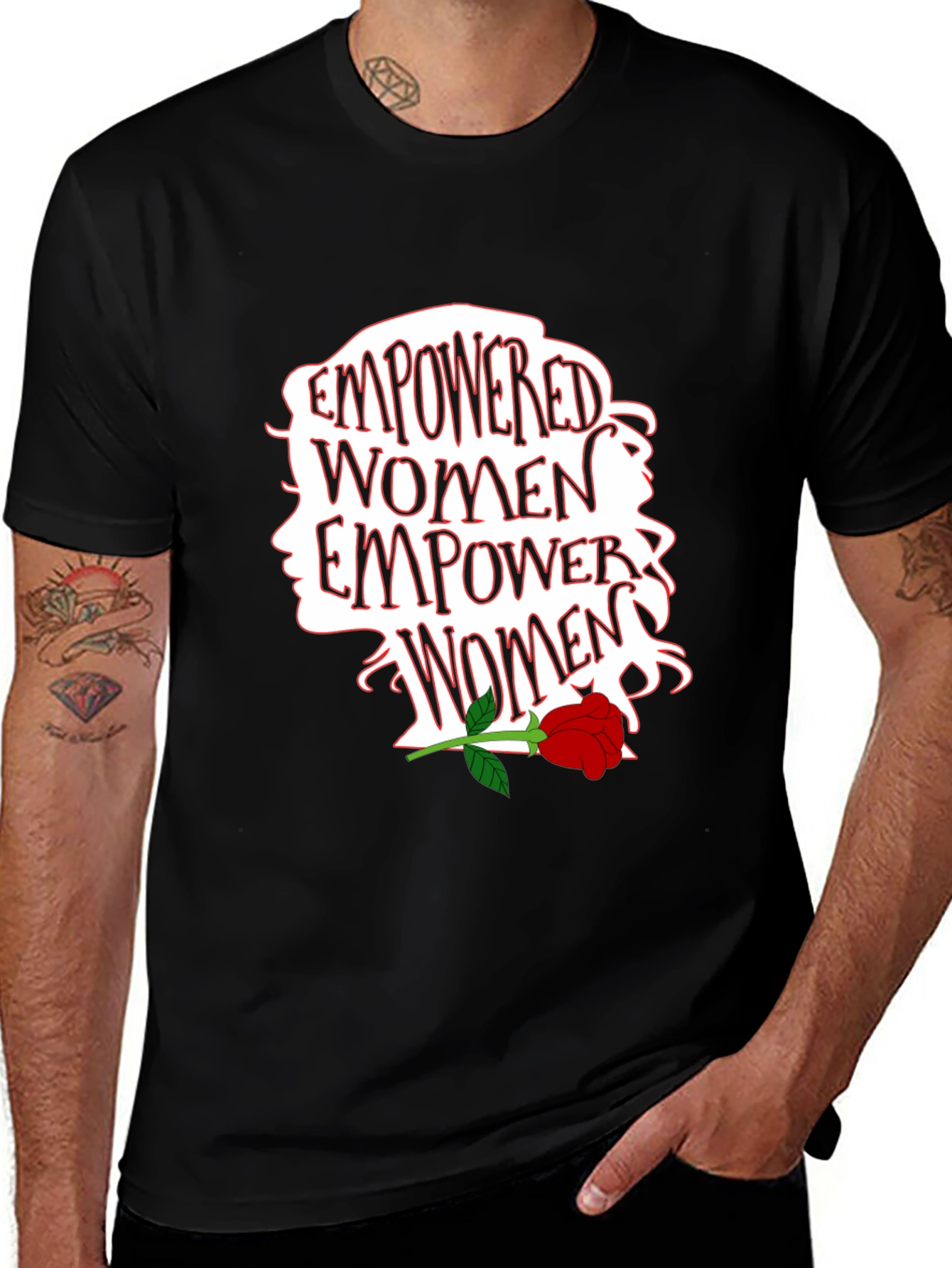 Variant 9 of Empowered Women T-Shirt - Graphic Print Tee