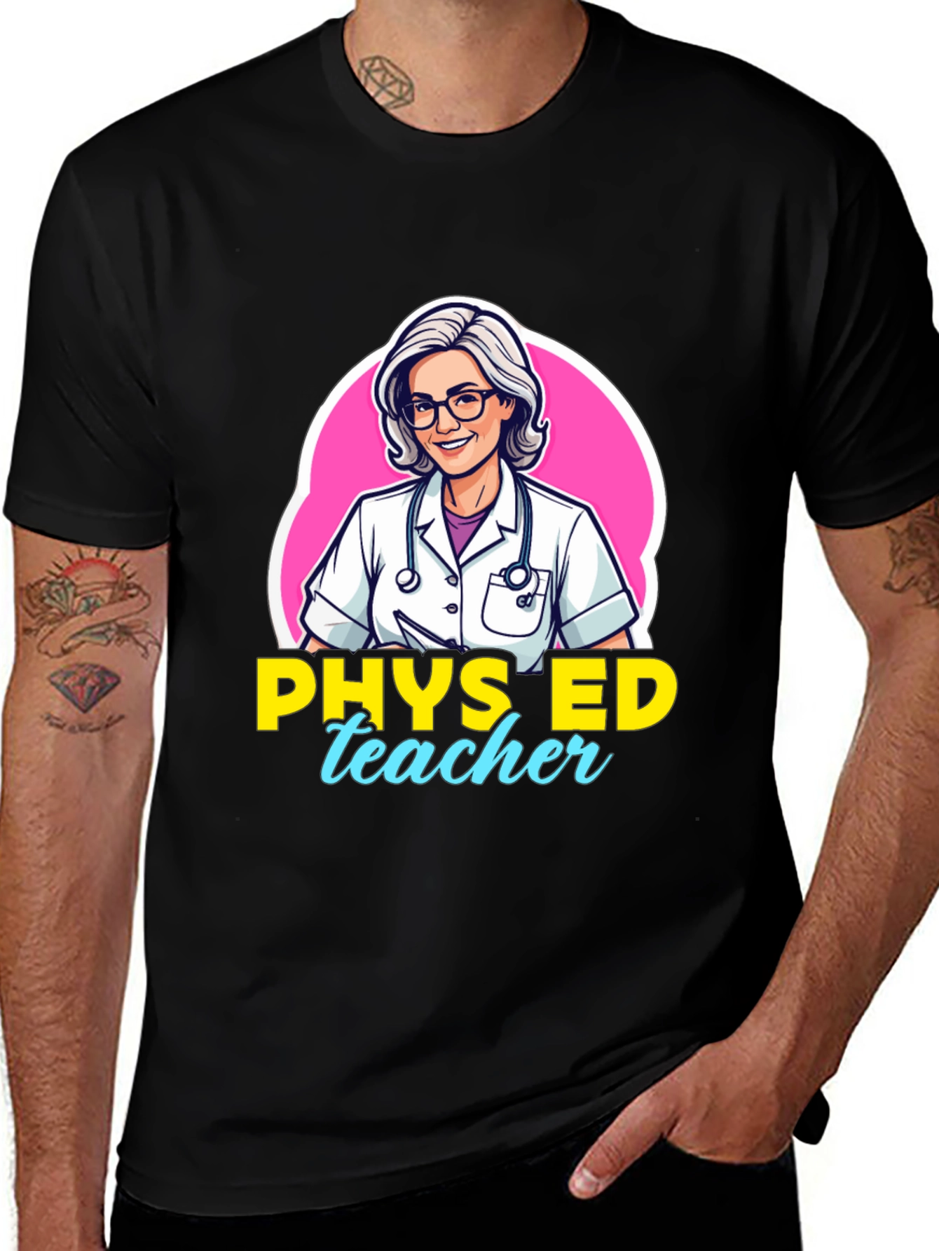 Variant 7 of Phys Ed Teacher Graphic T-Shirt