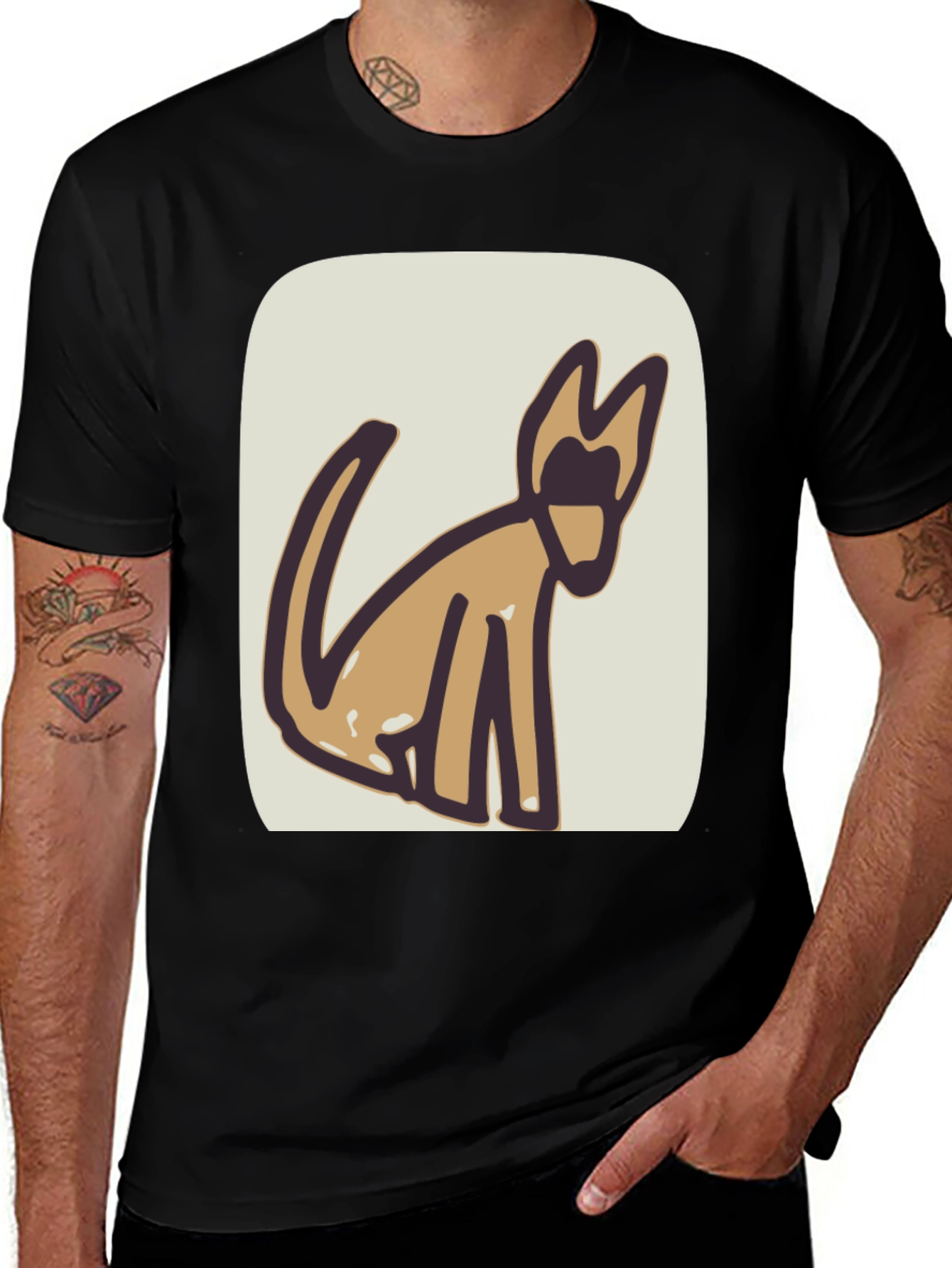 Variant 17 of Abstract Dog Graphic Tee - Stylish & Unique