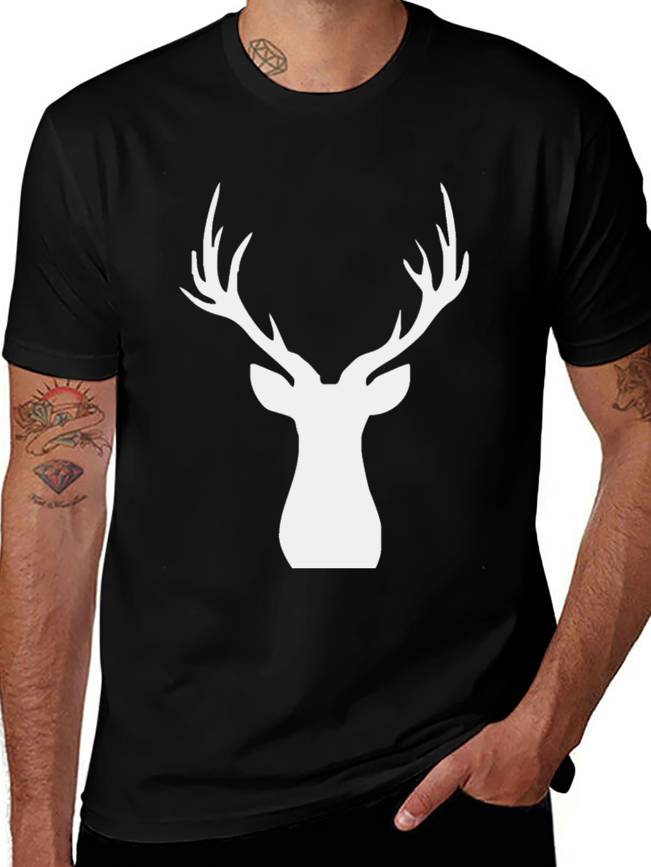 Variant 30 of Black Deer Silhouette T-Shirt