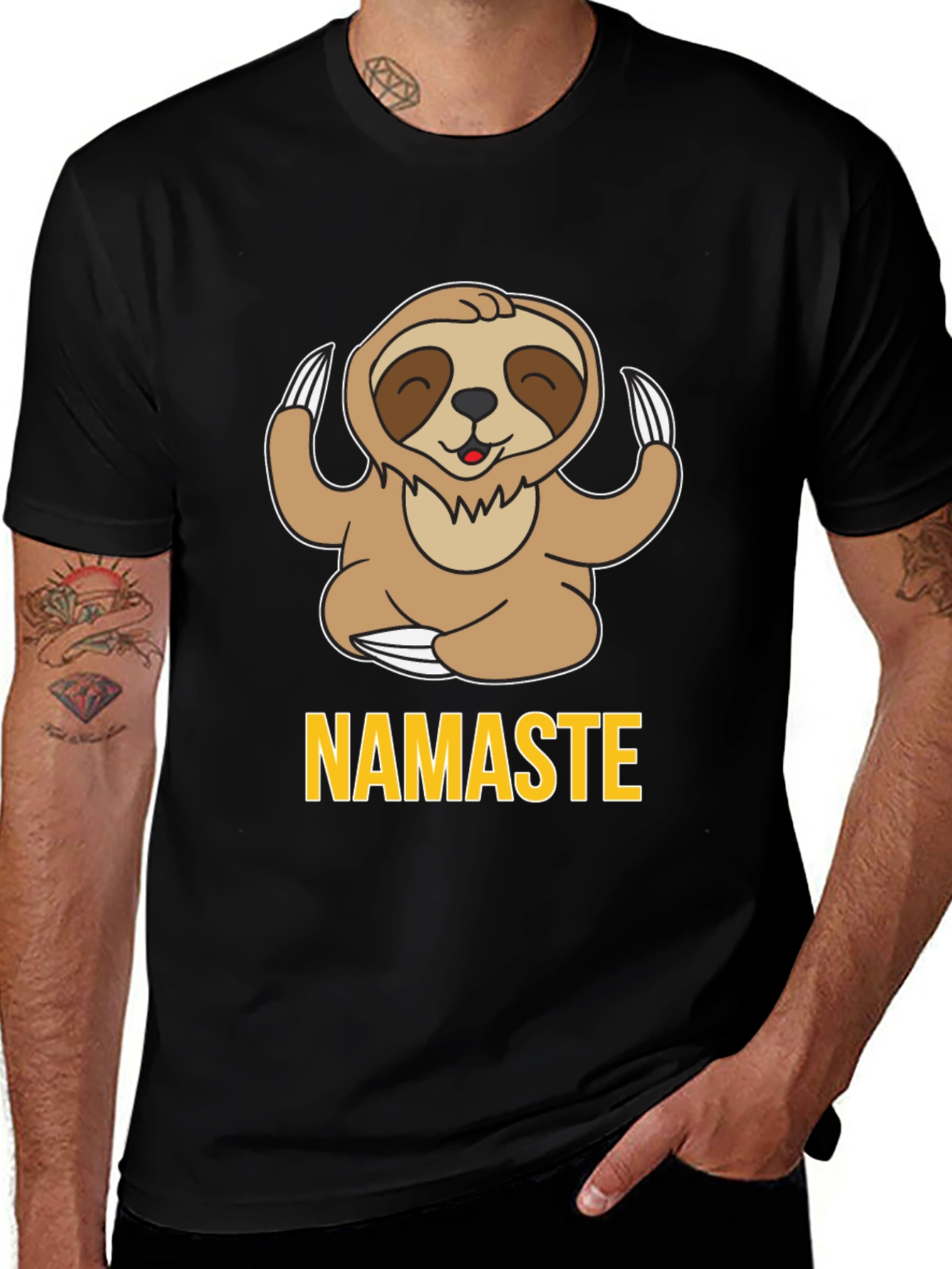 Variant 20 of Namaste Sloth Yoga T-Shirt - Relaxed Fit