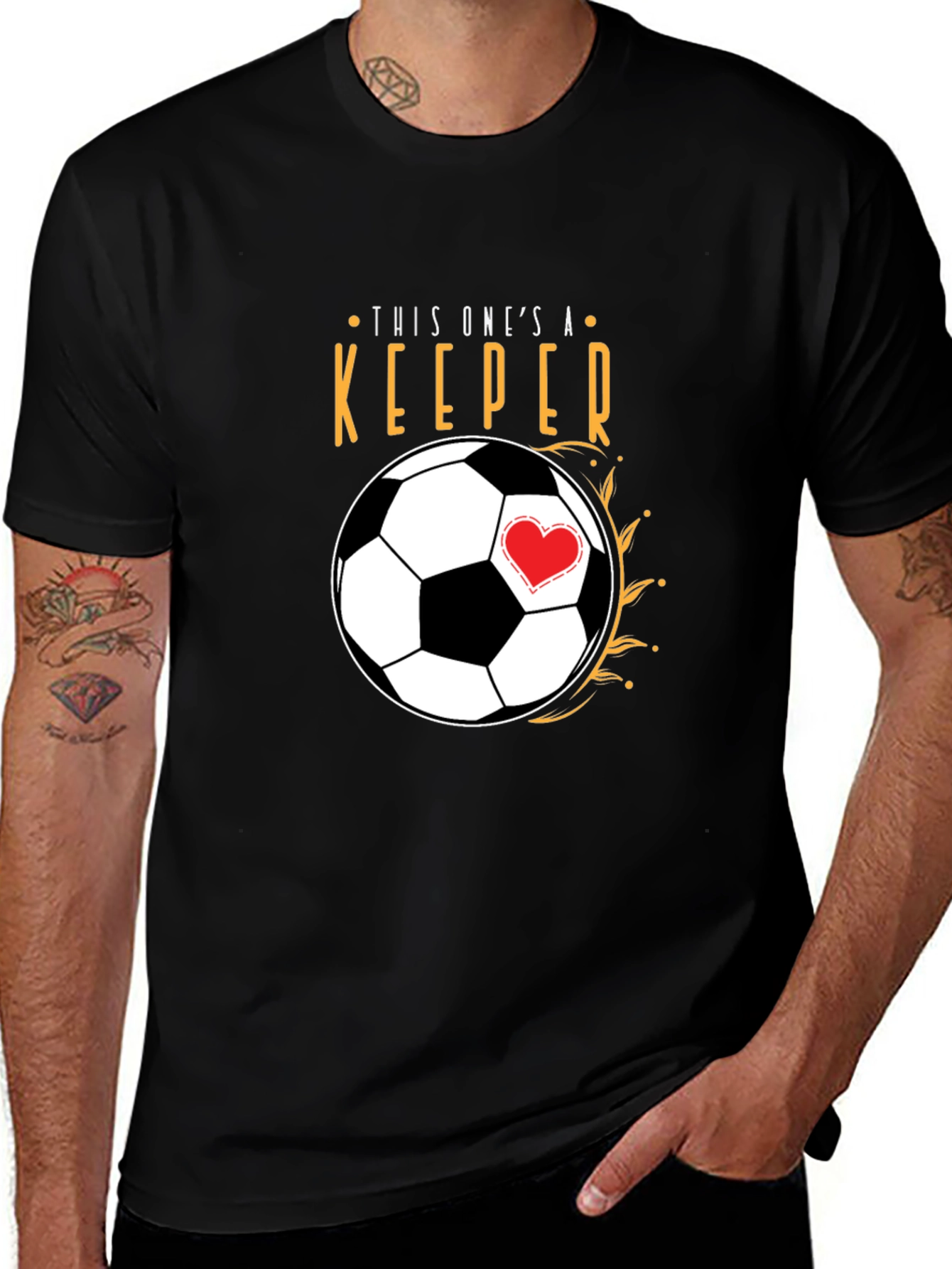 Variant 13 of This One's a Keeper Soccer Ball T-Shirt