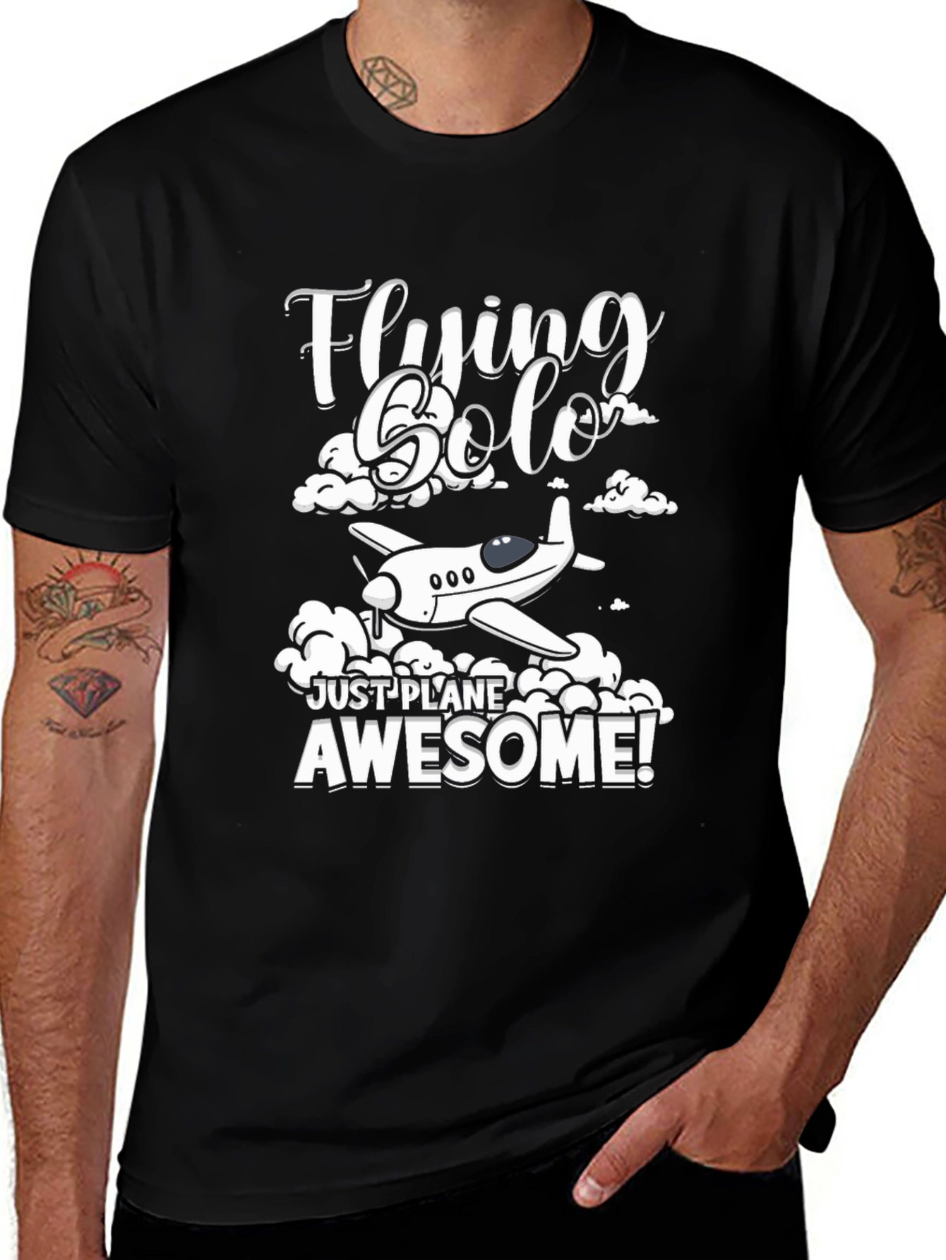 Variant 20 of Flying Solo Just Plane Awesome T-Shirt