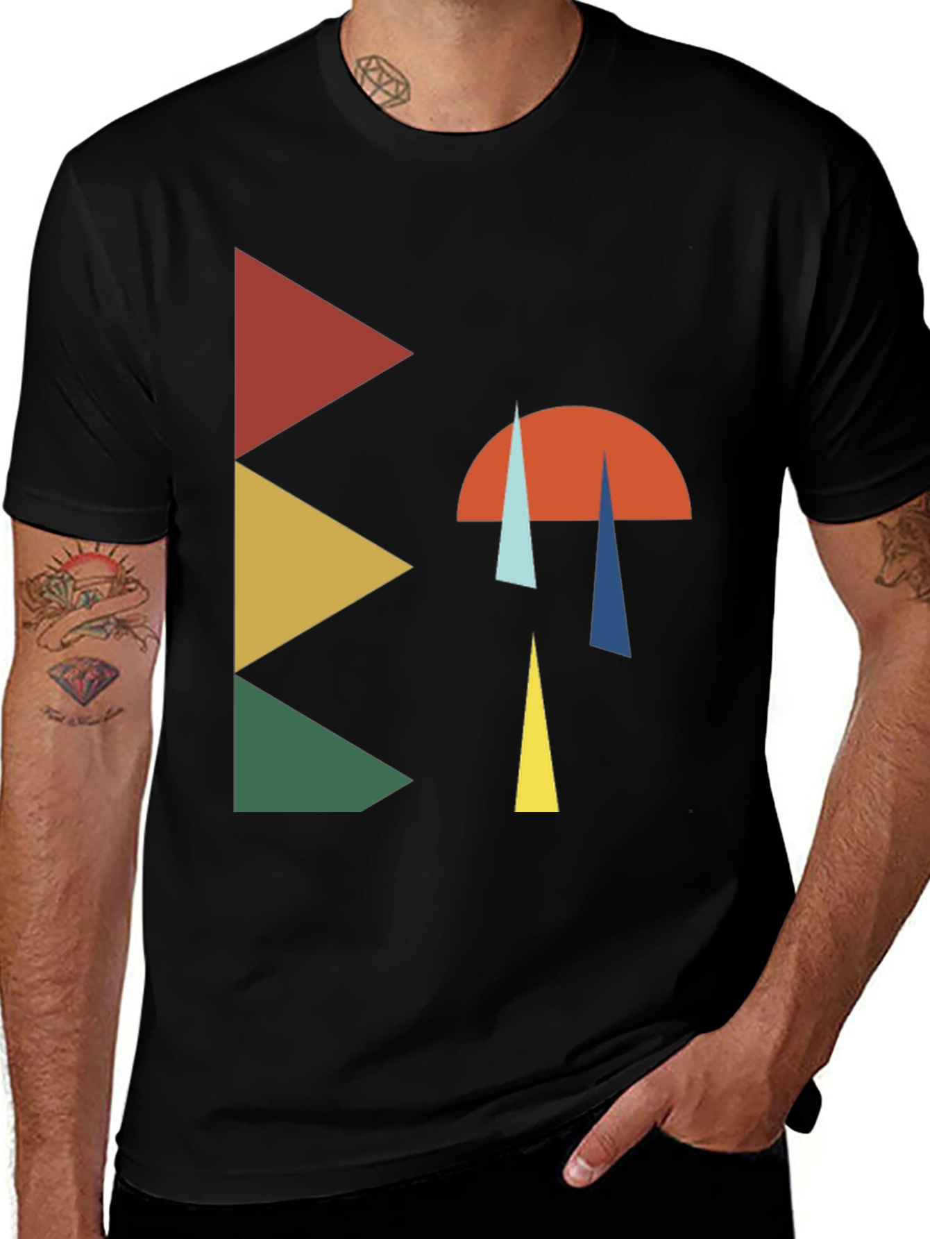 Variant 6 of Abstract Geometric Art Tee - Modern Graphic T-Shirt