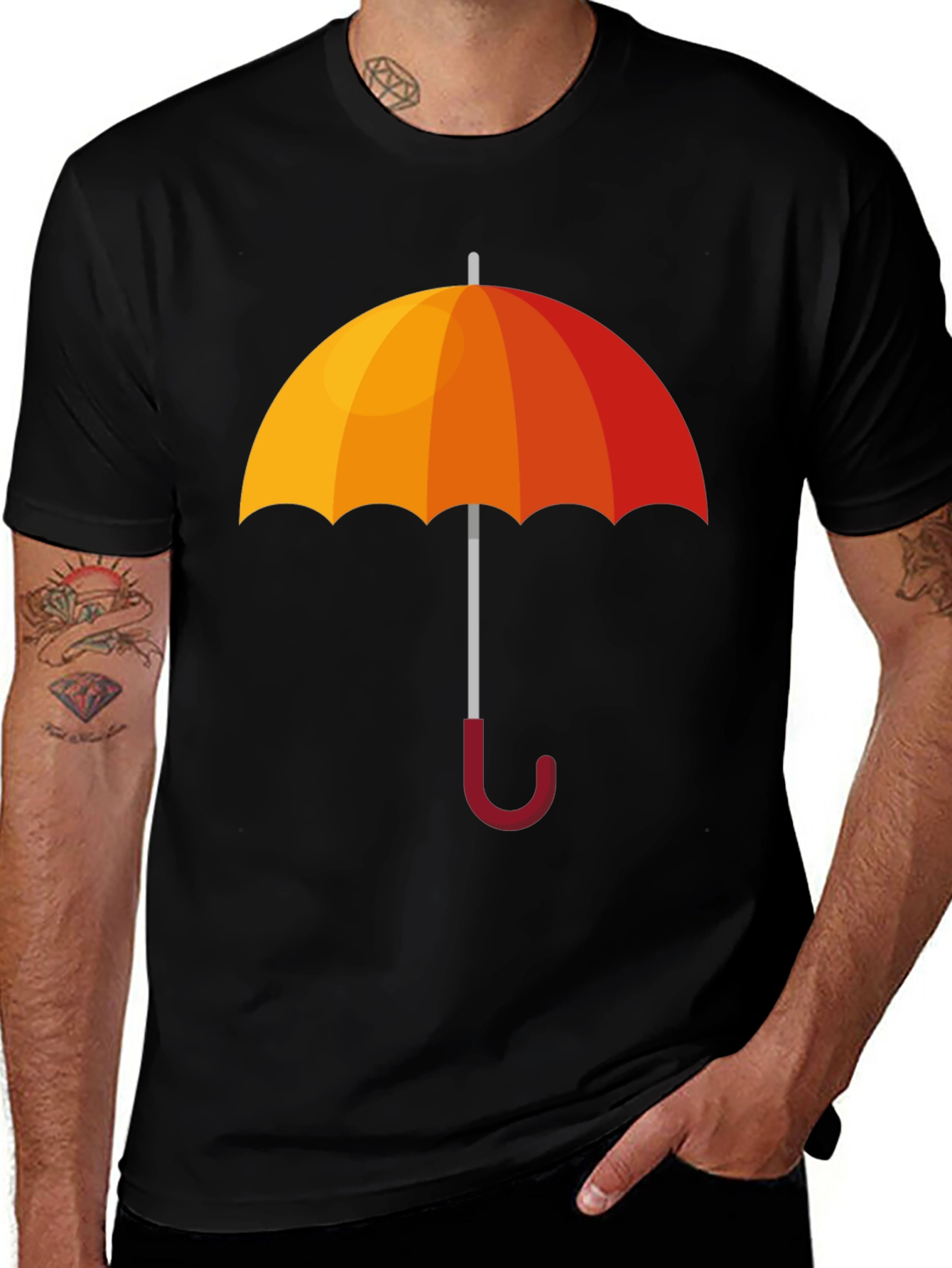 Variant 11 of Umbrella Graphic Black T-Shirt