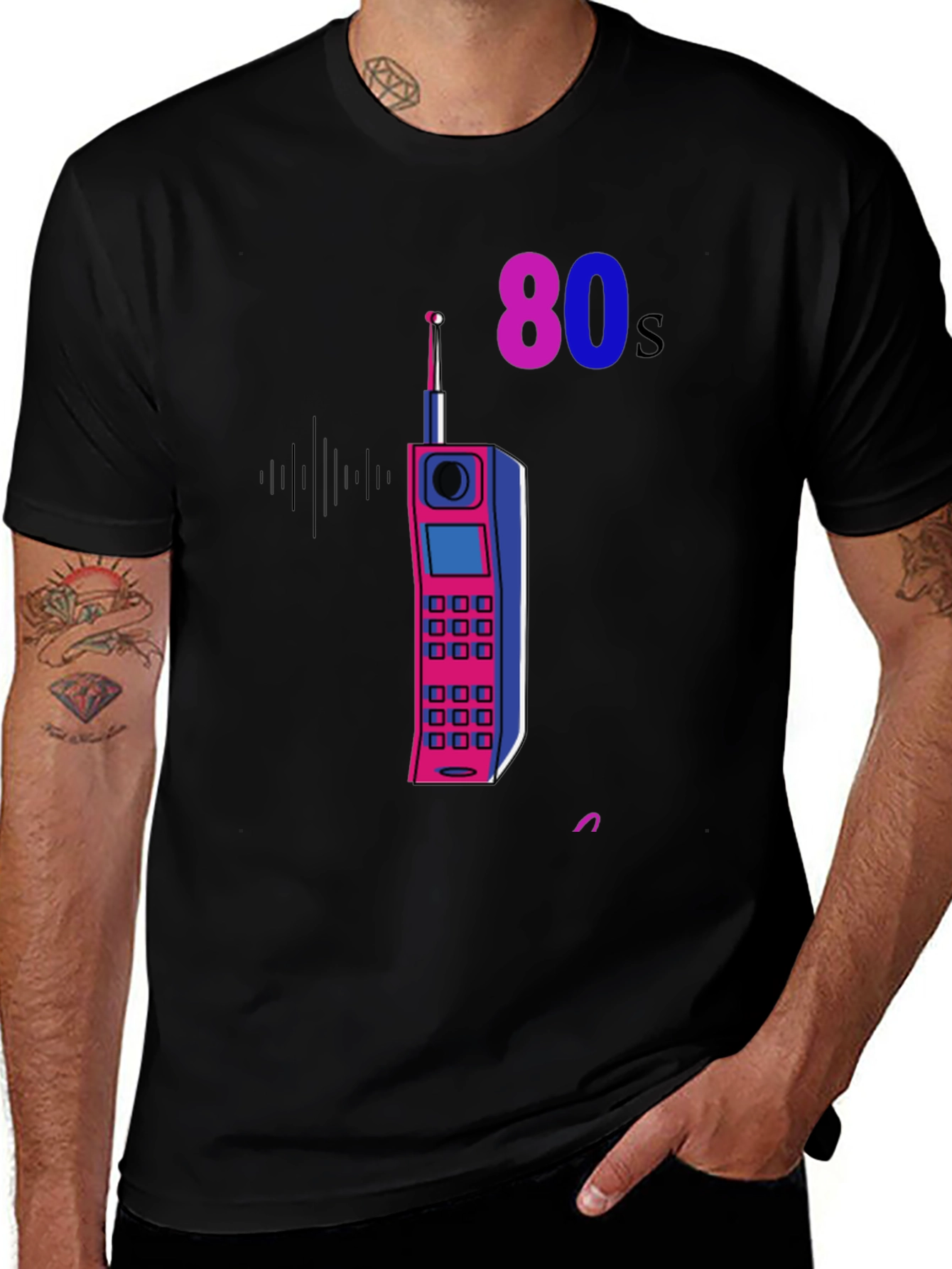 Variant 16 of Retro 80s Phone Graphic T-Shirt