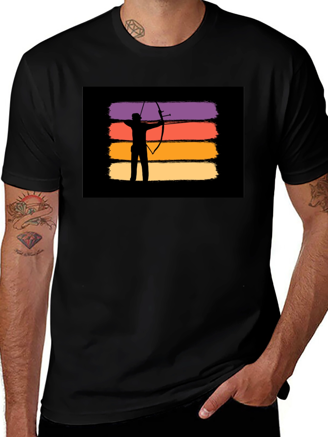 Variant 24 of Archery Sunset Graphic Tee - Classic Fit