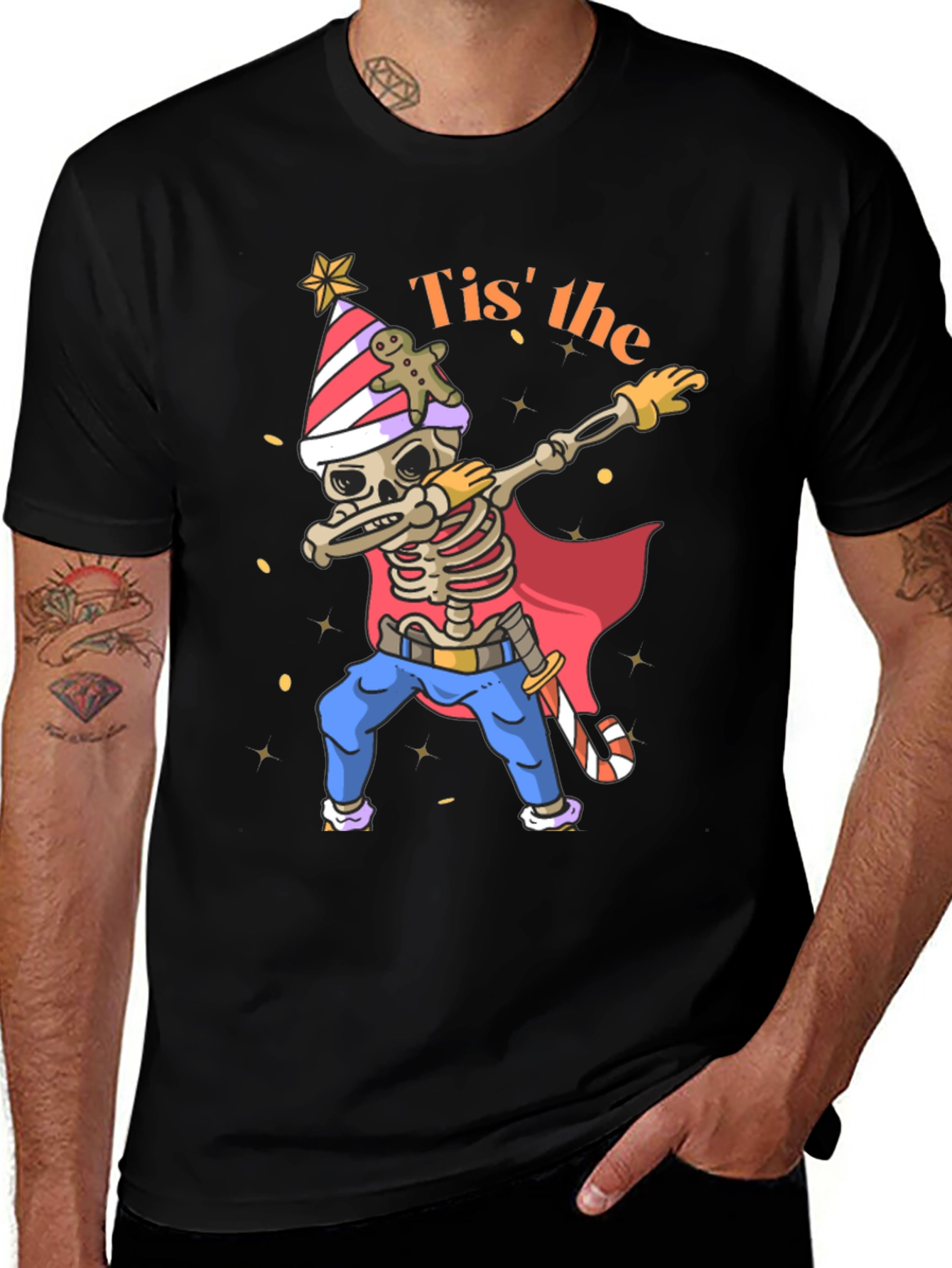 Tis' the Season Skeleton Dabbing T-Shirt
