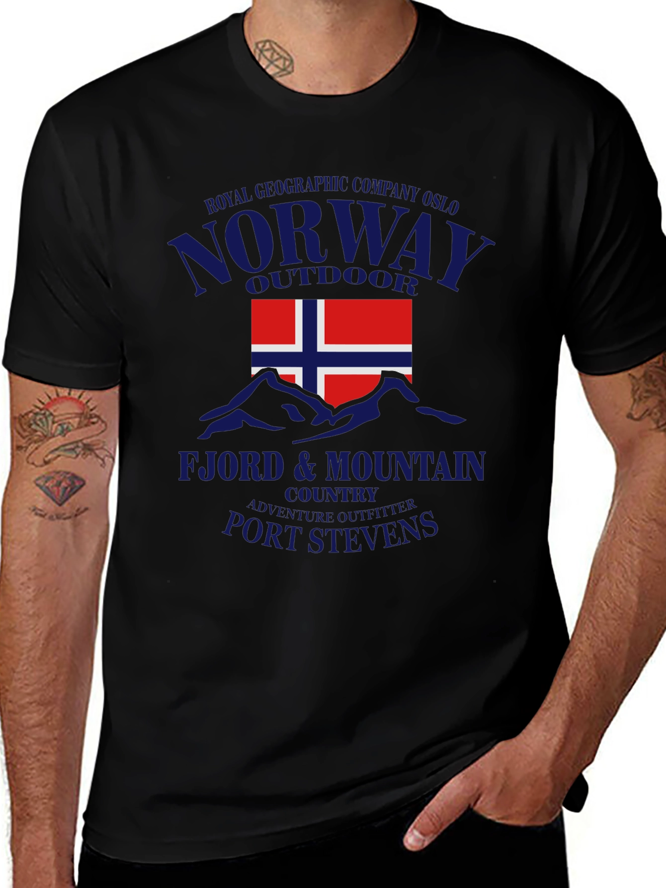 Norway Outdoor T-Shirt - Fjord & Mountain Adventure
