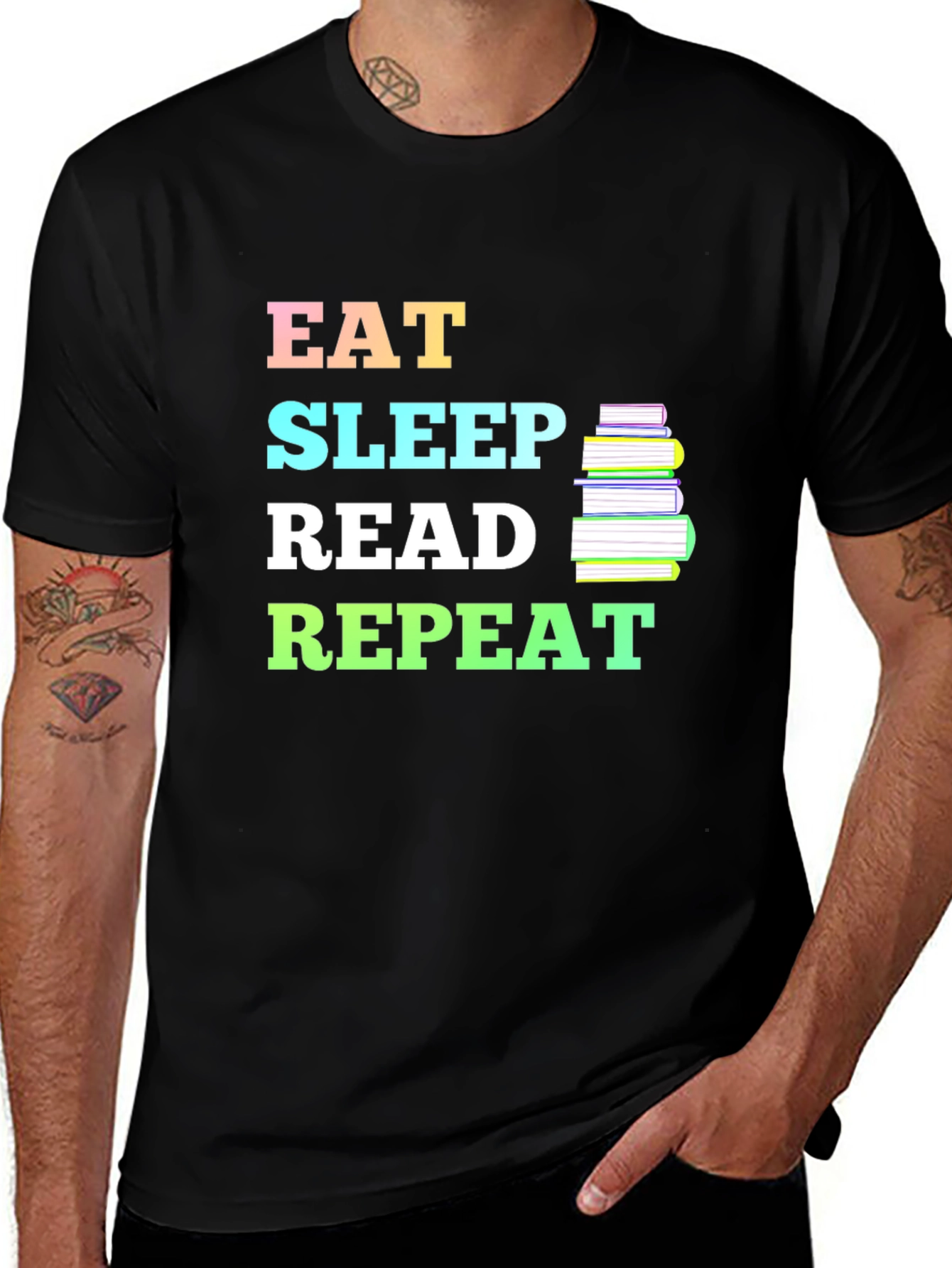 Variant 25 of Eat Sleep Read Repeat T-Shirt - Book Lover Tee