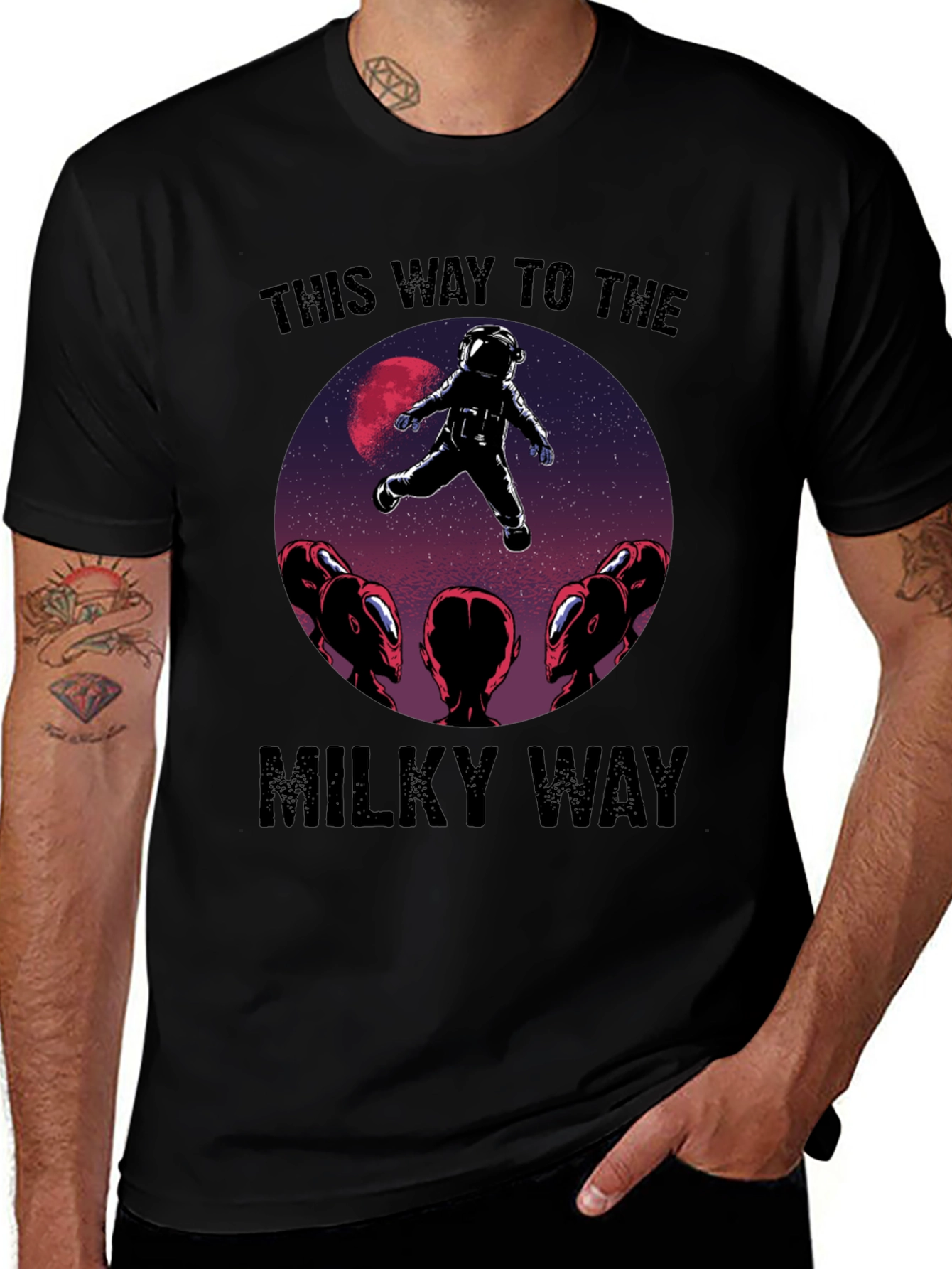 Milky Way Alien Astronaut T-Shirt