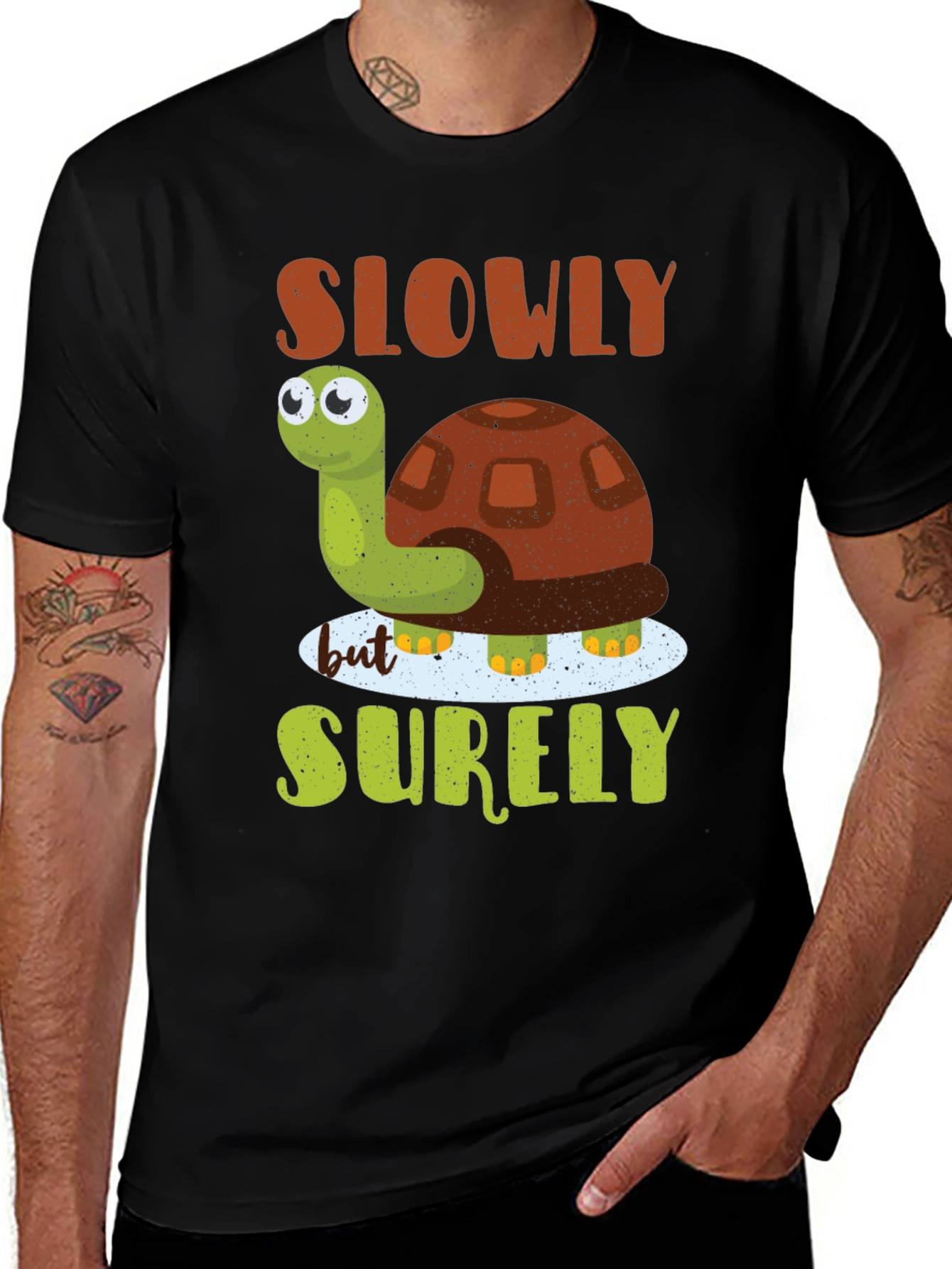 Variant 15 of Slowly But Surely Turtle T-Shirt