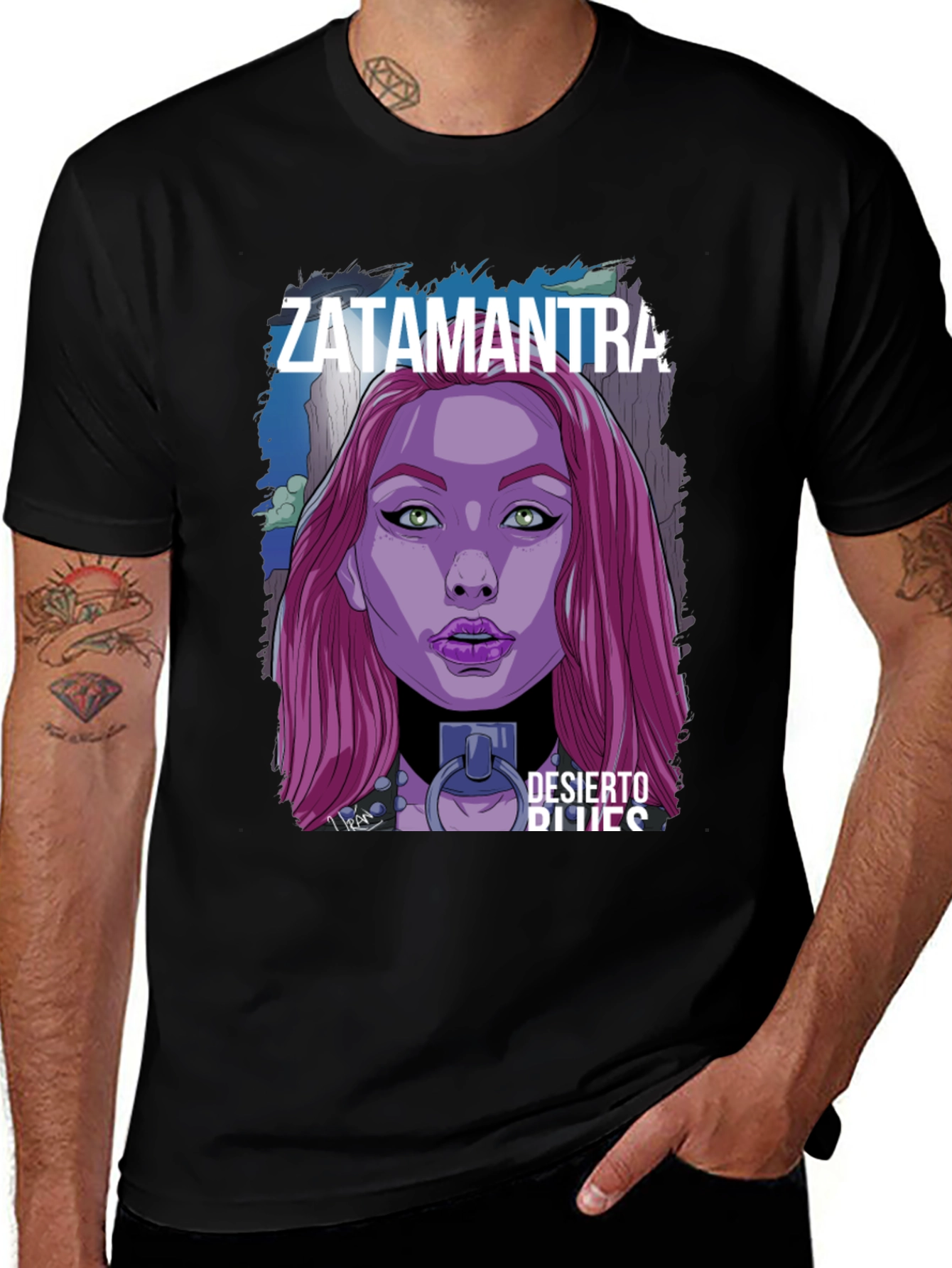 Variant 25 of Zatamantra Desierto Blues Graphic T-Shirt