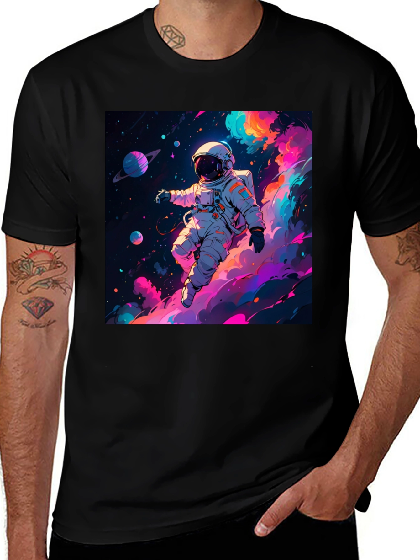Variant 20 of Astronaut Galaxy Print T-Shirt