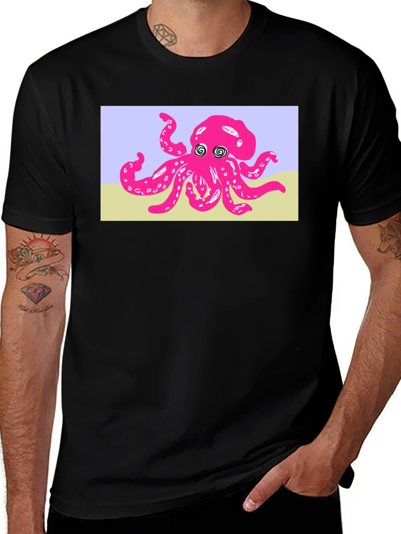 Variant 11 of Pink Octopus Graphic Tee