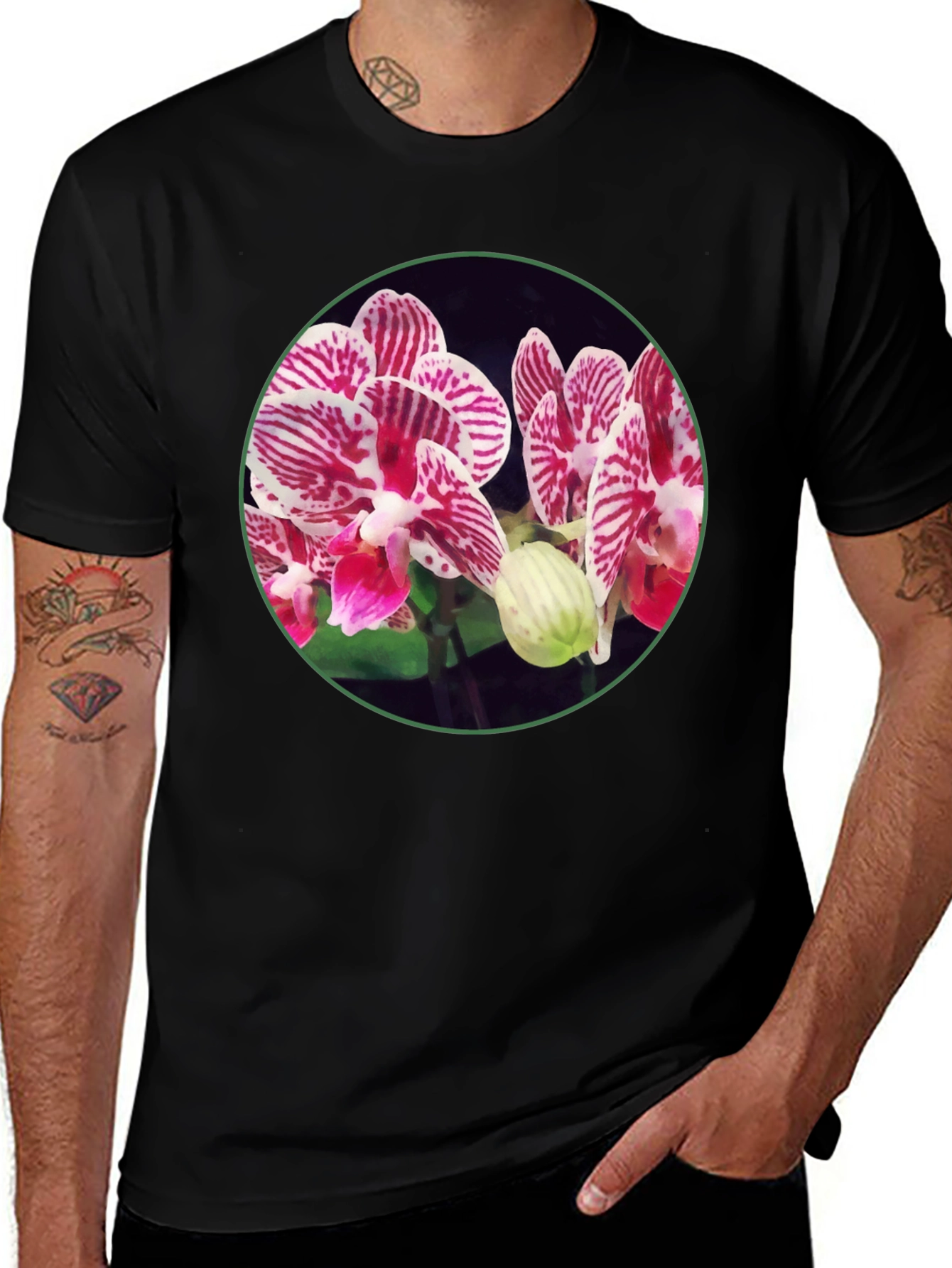 Orchid Flower Graphic T-Shirt