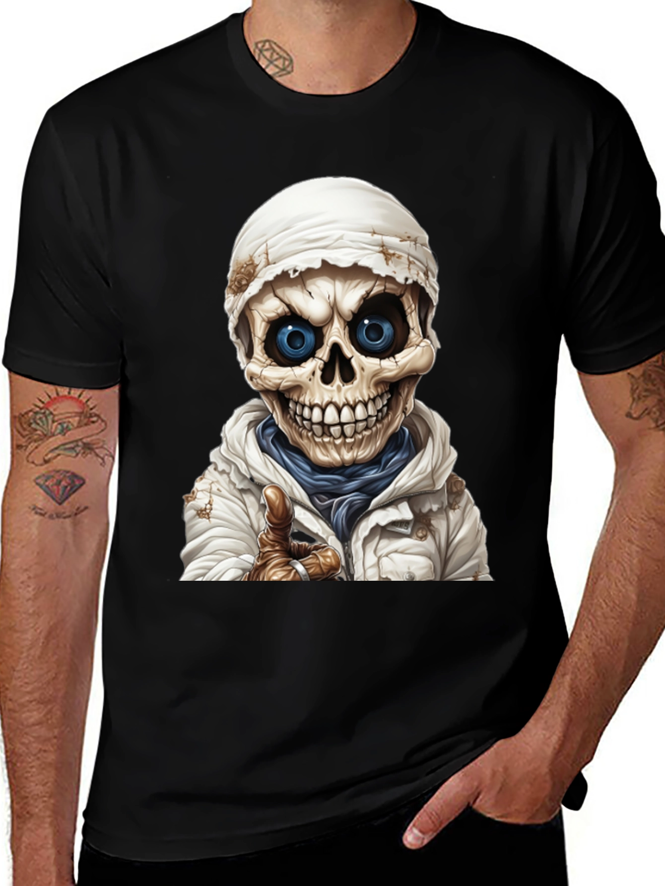 Variant 28 of Skeleton Cartoon Graphic Tee