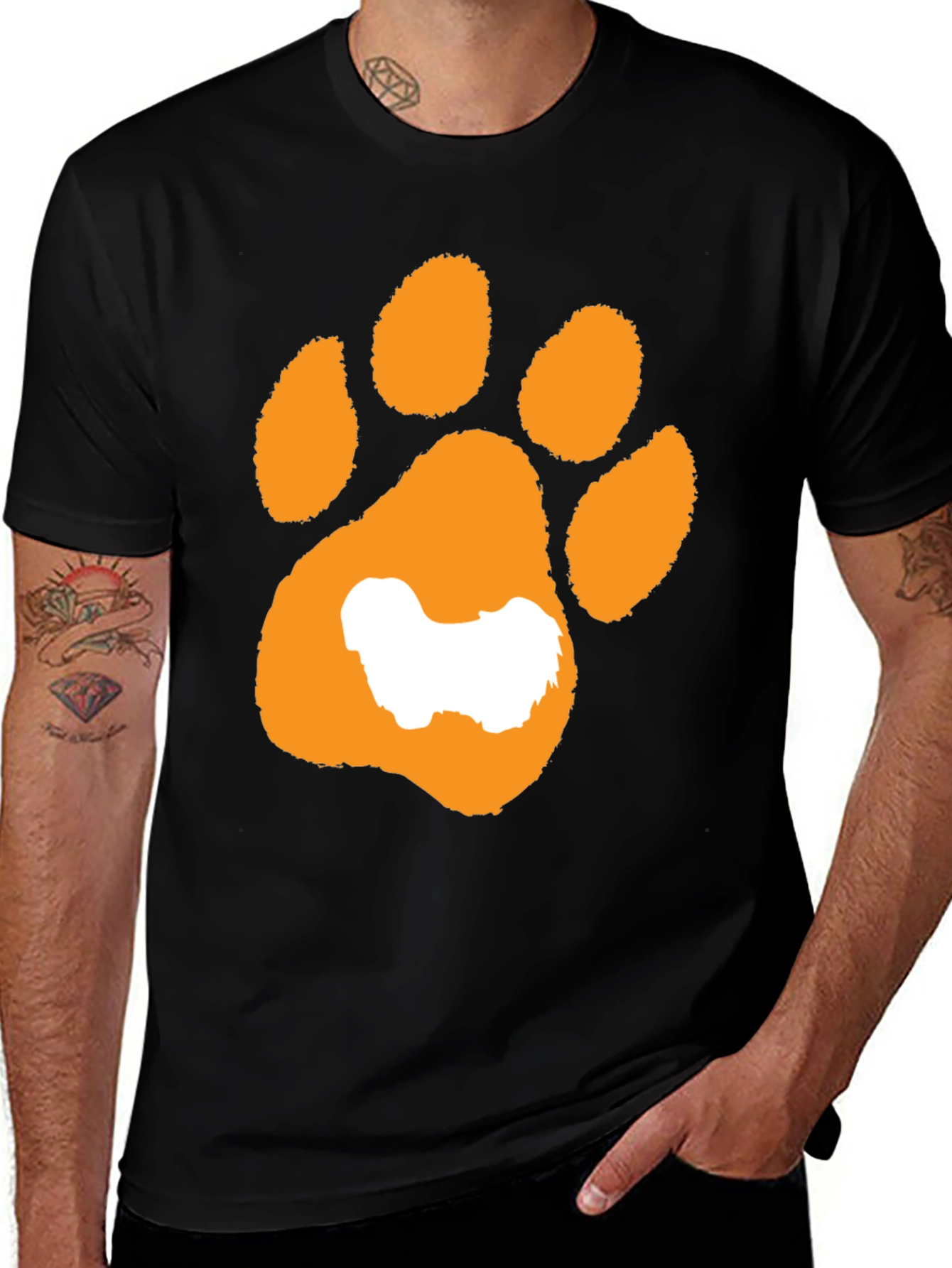 Variant 30 of Paw Print T-Shirt - Dog Lover Tee