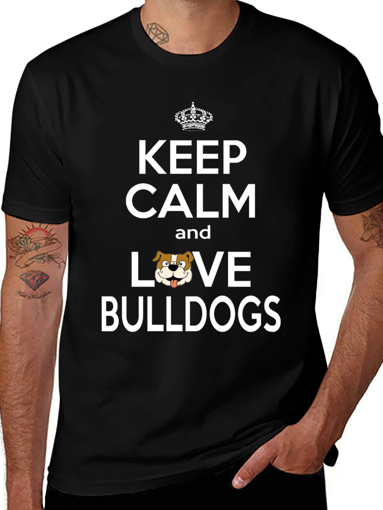 Keep Calm Love Bulldogs Graphic Tee