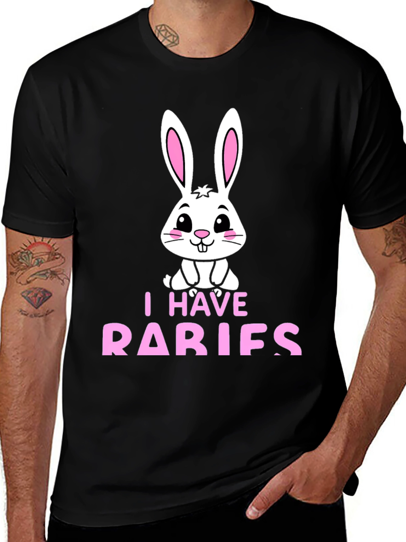 Variant 14 of I Have Rabies Funny Bunny T-Shirt