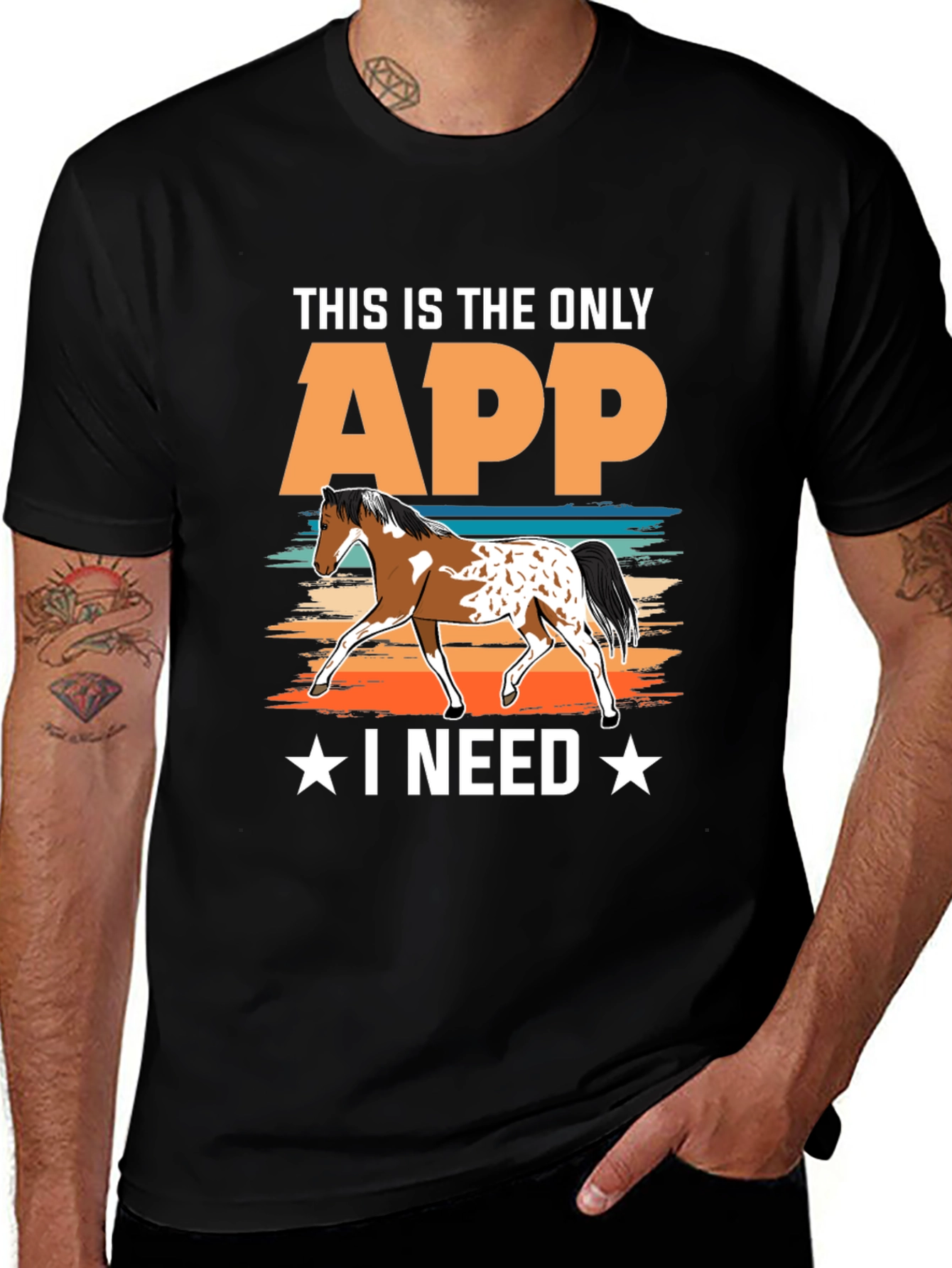 Variant 16 of Horse App T-Shirt - Equestrian Lover Tee