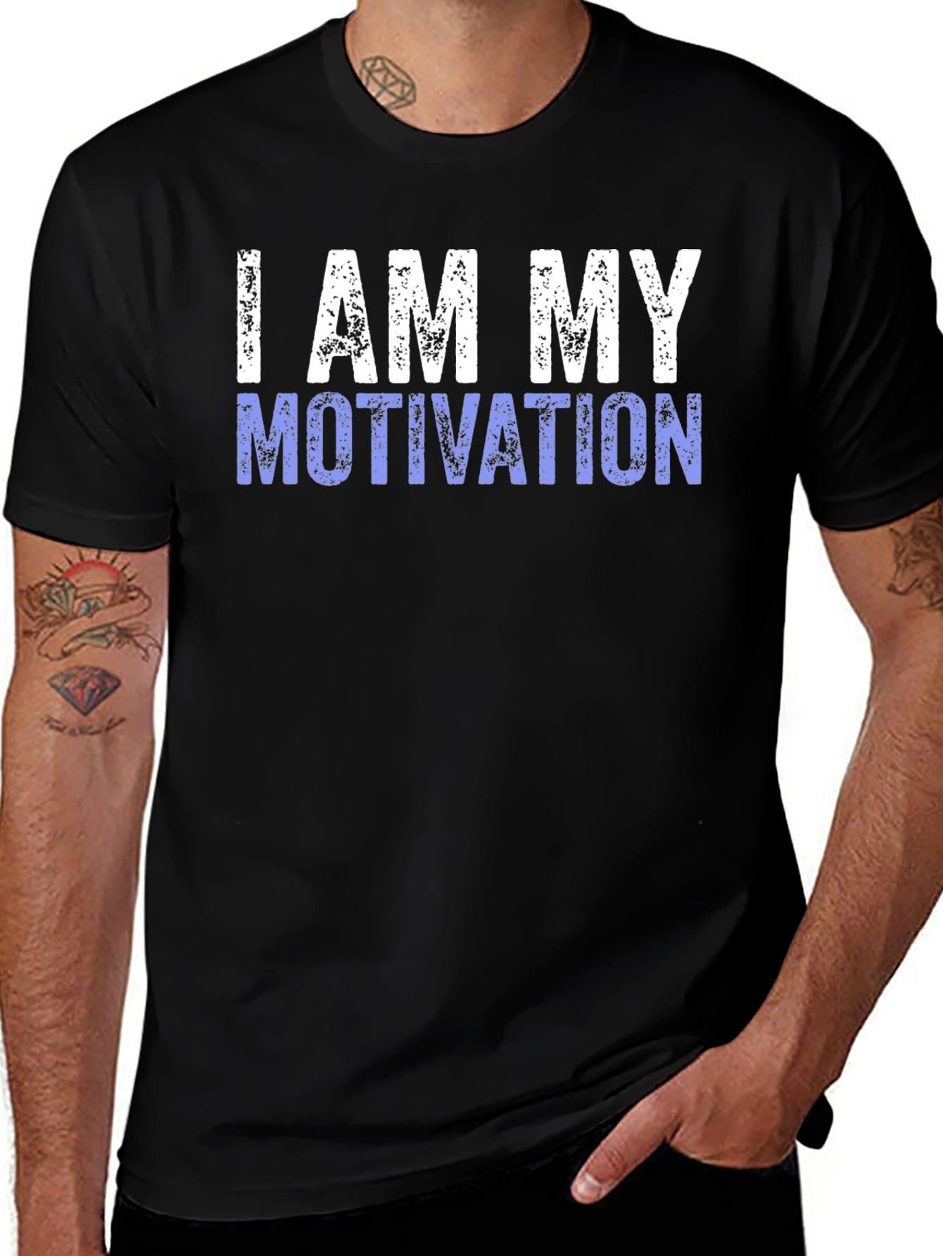 Variant 6 of I Am My Motivation Black T-Shirt
